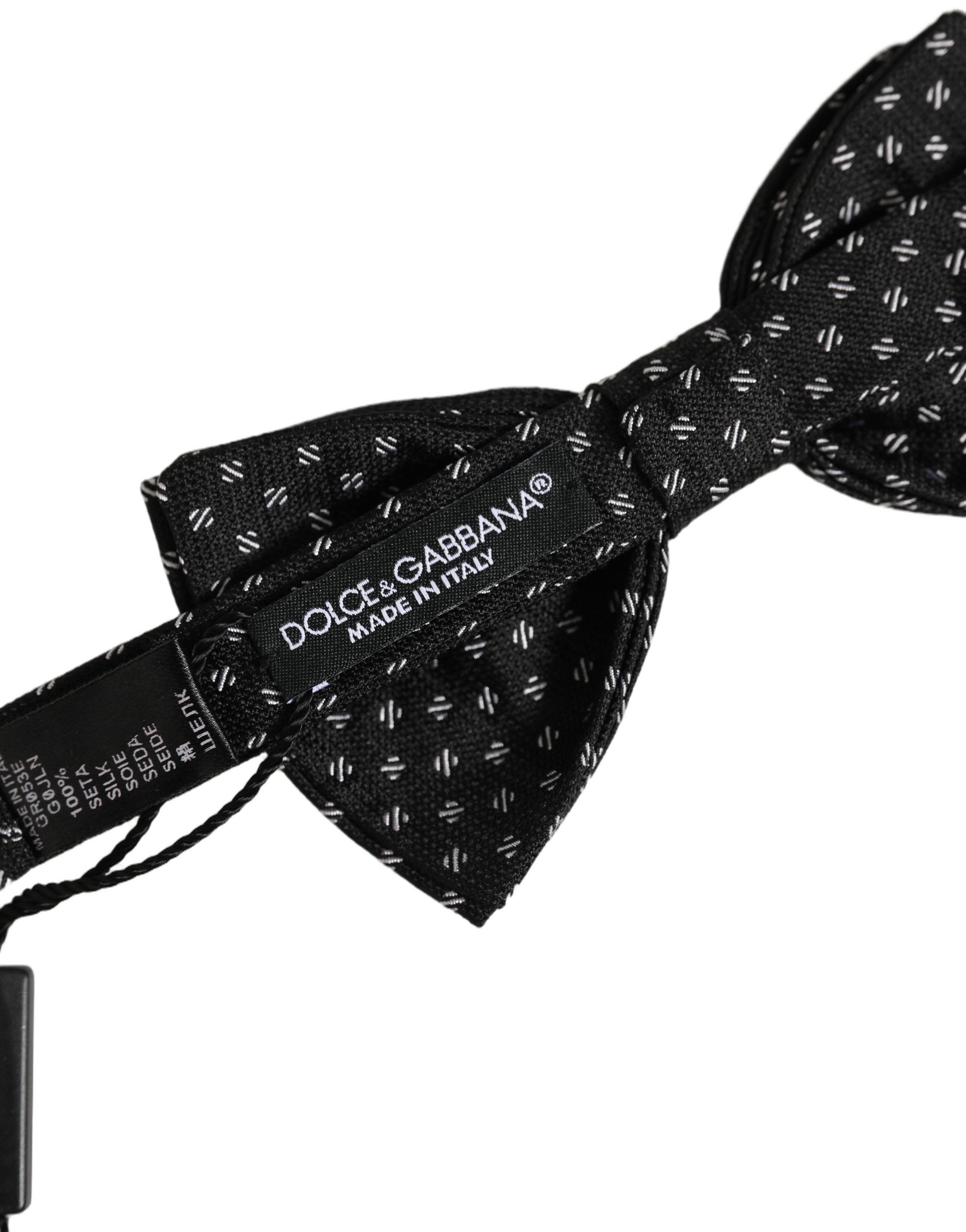 Dolce & Gabbana Black Silk Bow Tie - Timeless Elegance