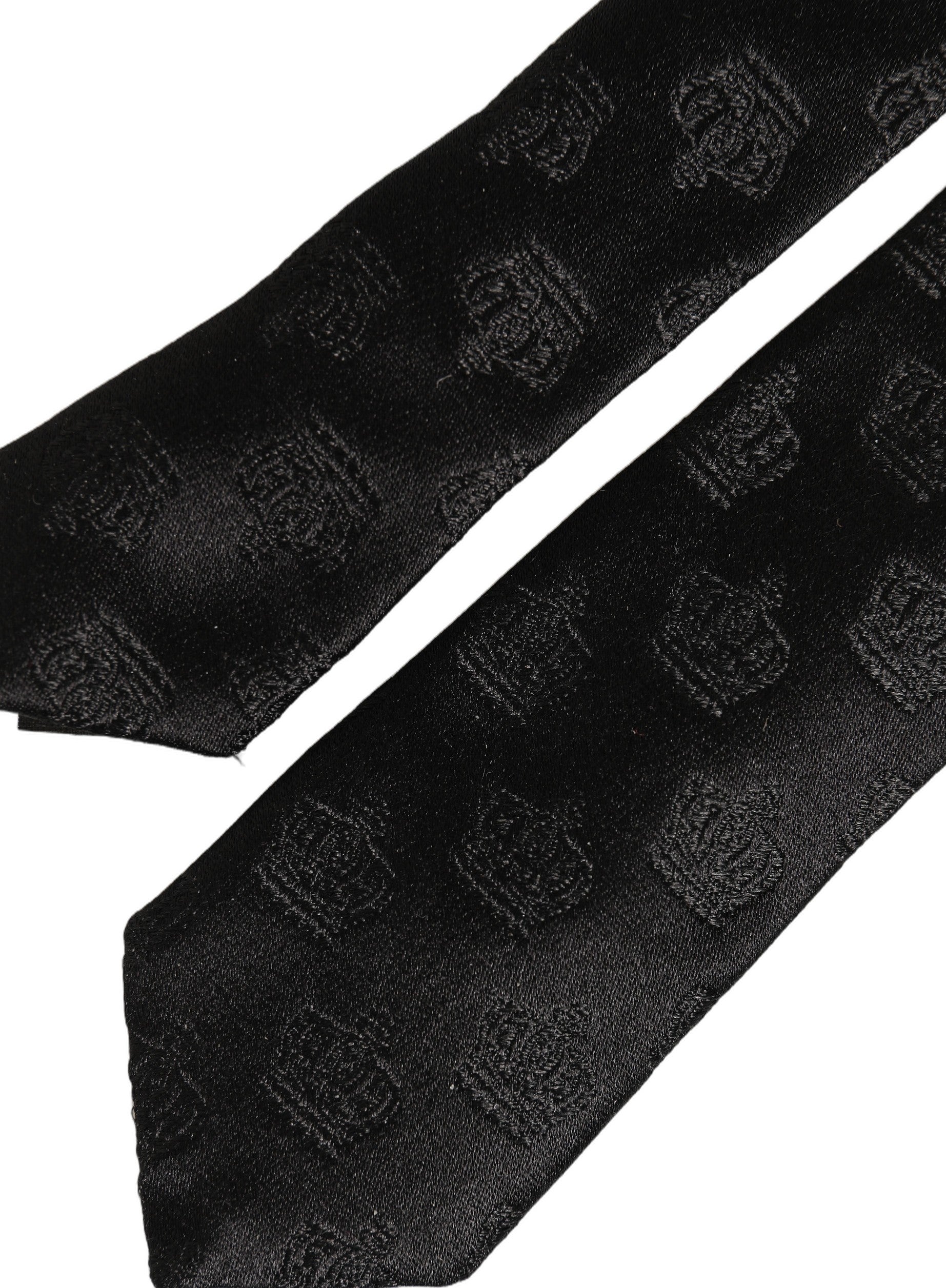 Dolce & Gabbana Silk Crown Print Necktie - Timeless Luxury