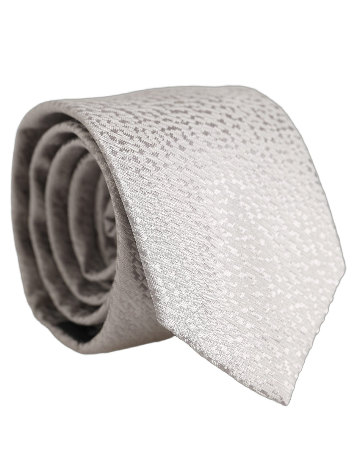 Elevate your style with the Dolce & Gabbana Gray Silk Necktie, a masterpiece of Italian craftsmanship that embodies sophistication and timeless luxury for discerning individuals.