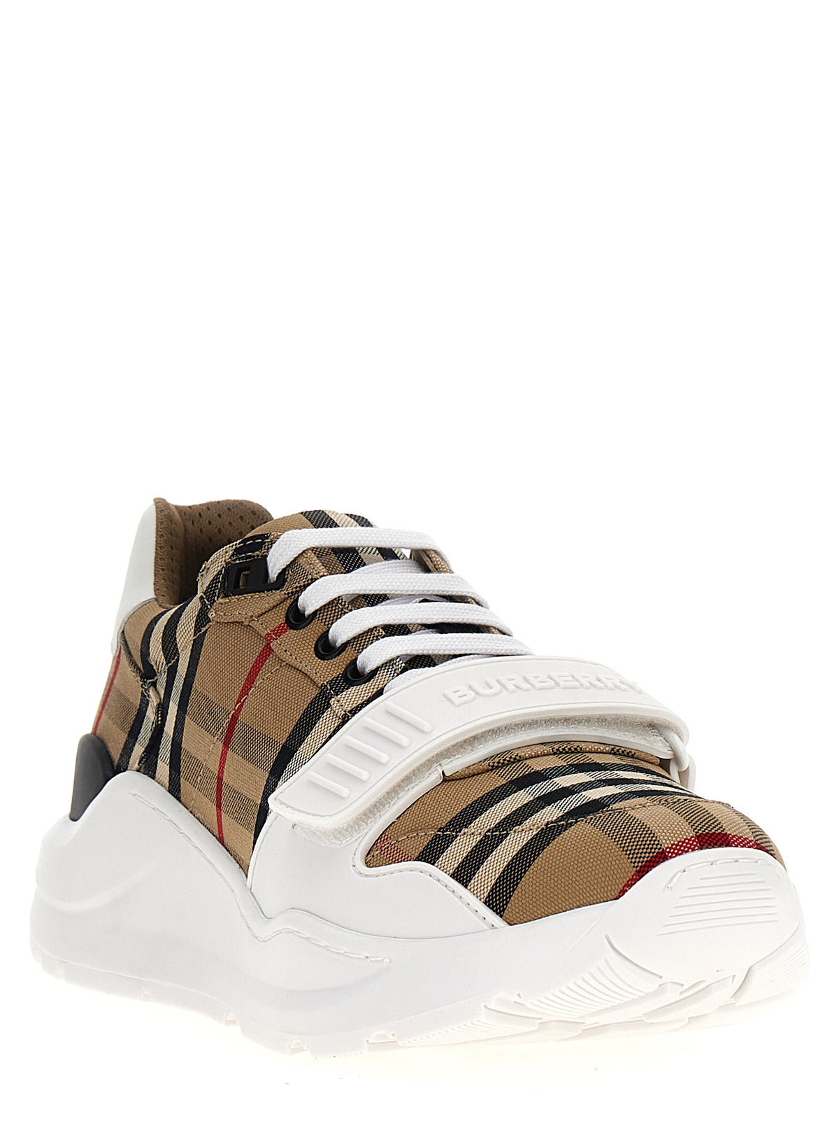 Burberry Beige Cotton Athletic Sneakers - Luxury Redefined