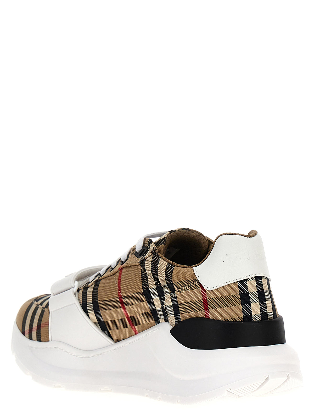 Burberry Beige Cotton Athletic Sneakers - Timeless Luxury Footwear