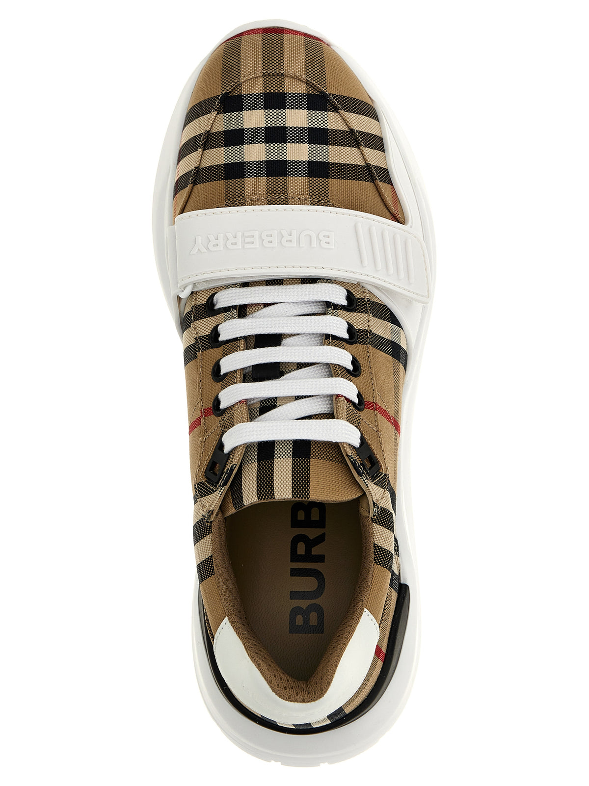 Burberry Beige Cotton Athletic Sneakers - Luxury Footwear Redefined