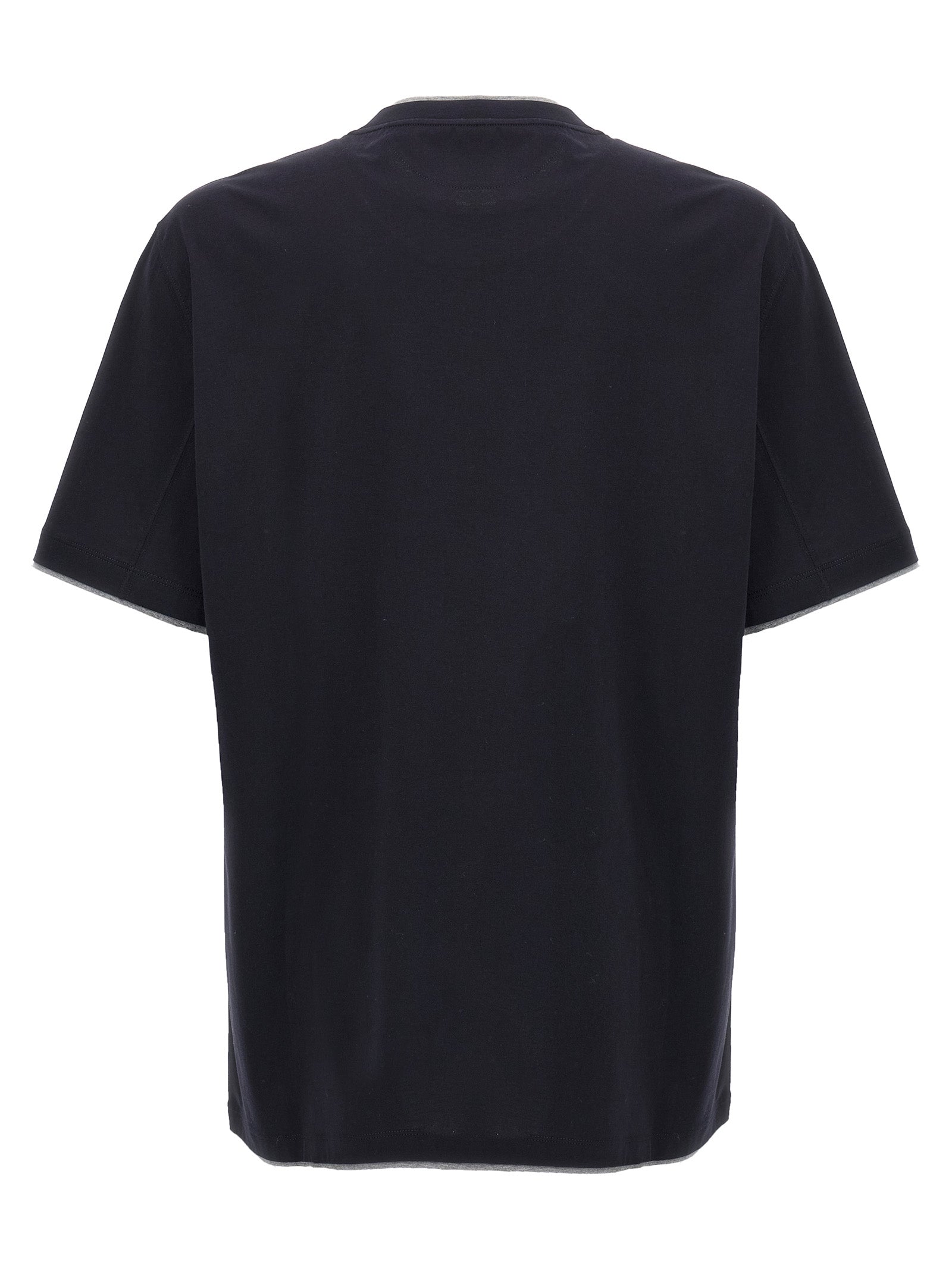Brunello Cucinelli Blue Cotton T-Shirt - Effortless Luxury Style