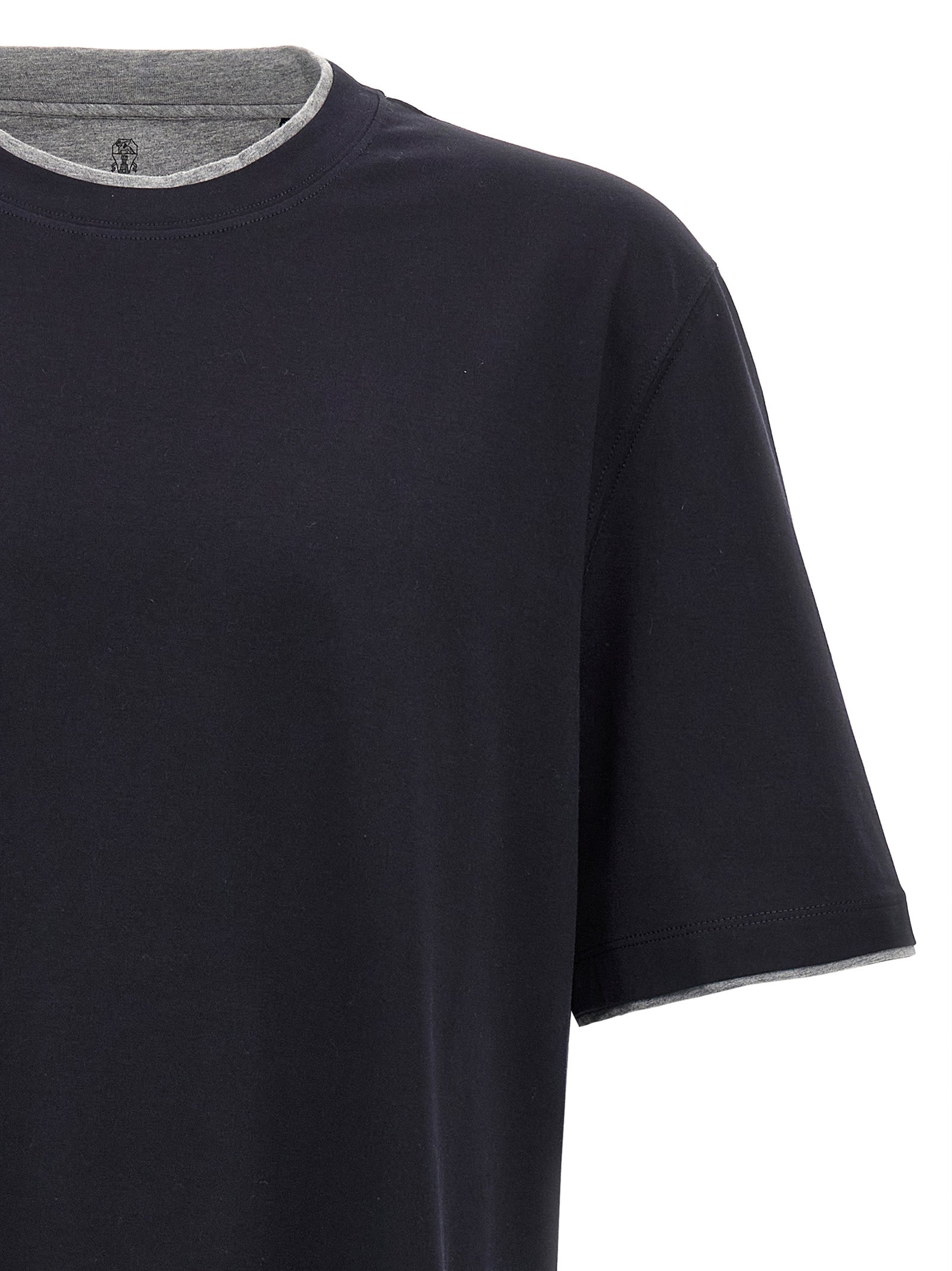 Brunello Cucinelli Blue Cotton T-Shirt - Effortless Luxury Style
