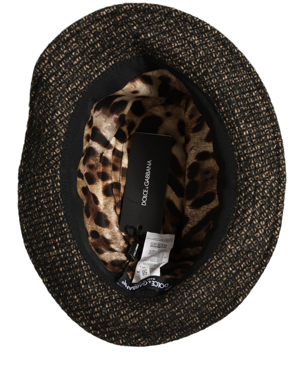 Dolce & Gabbana Gray Melange Tweed Fedora Hat - Timeless Luxury