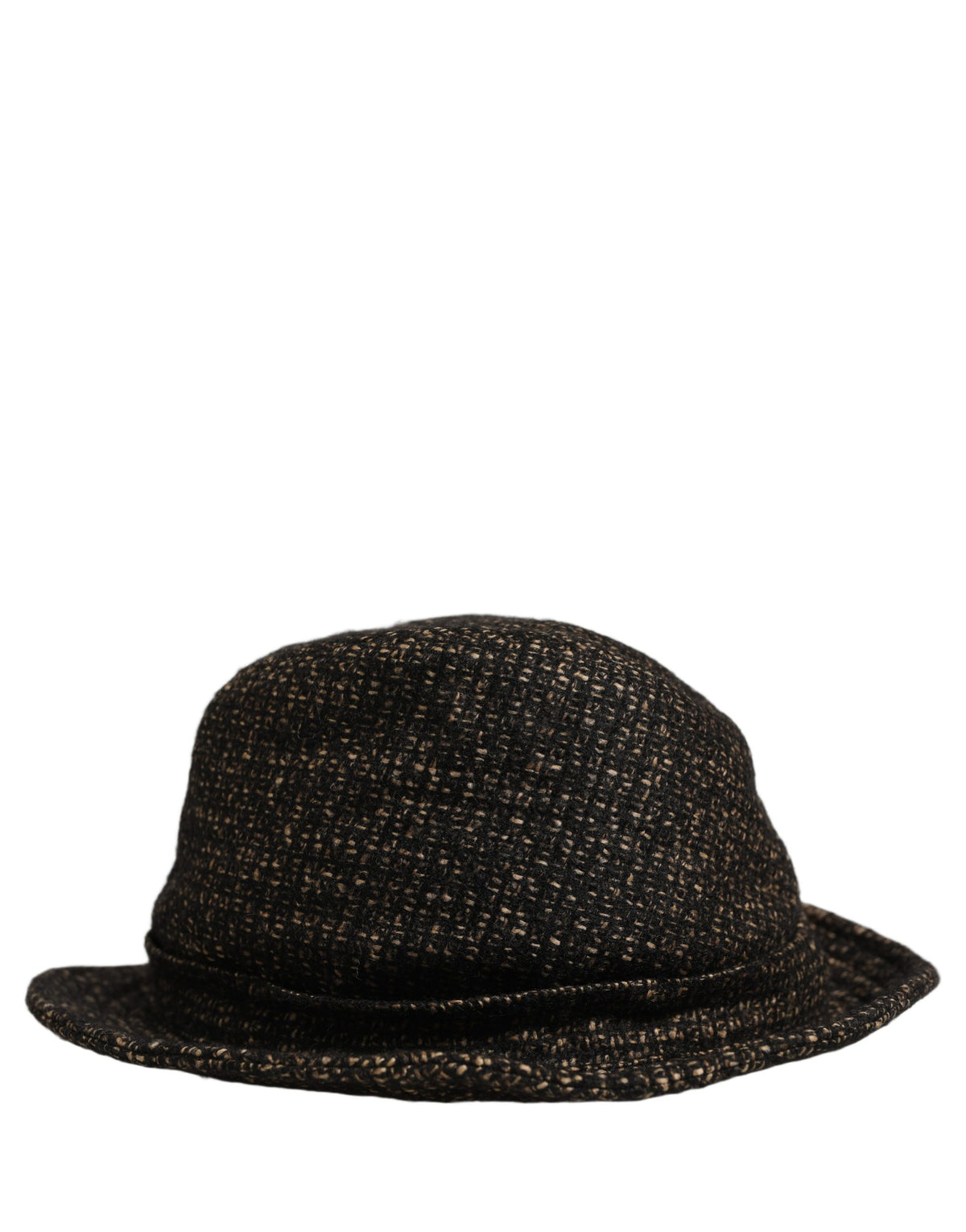 Dolce & Gabbana Gray Melange Tweed Fedora Hat - Timeless Luxury