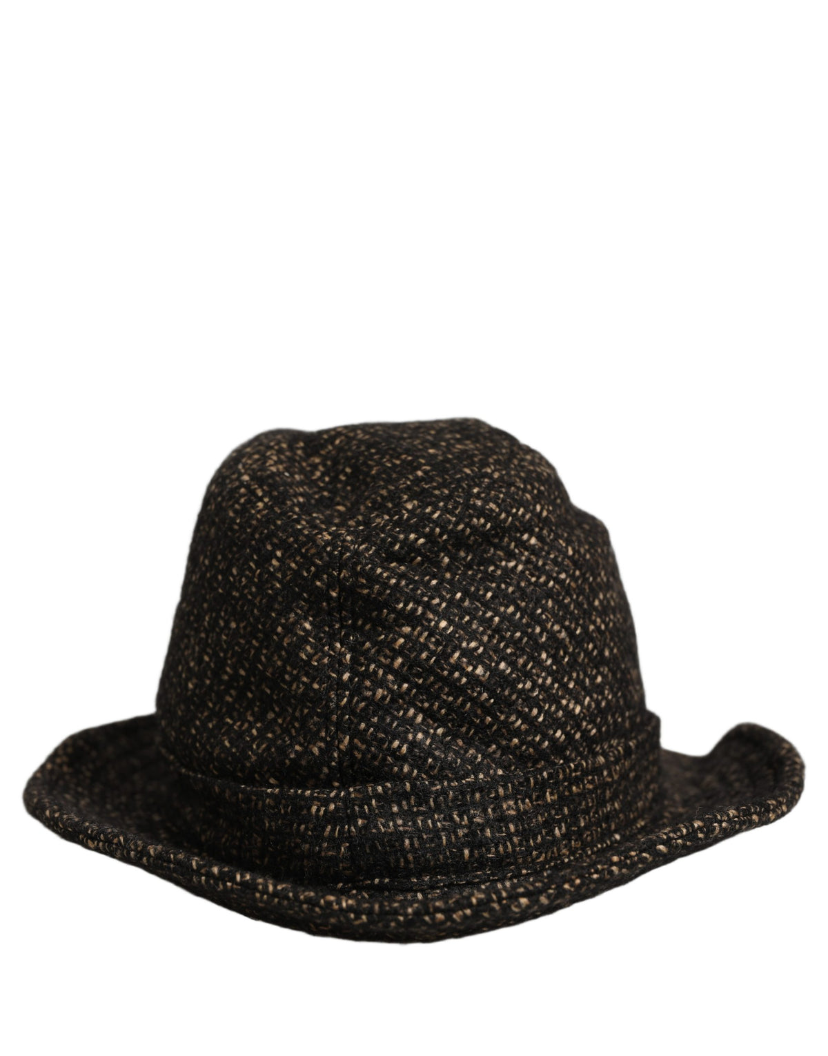 Dolce & Gabbana Gray Melange Tweed Fedora Hat - Timeless Luxury
