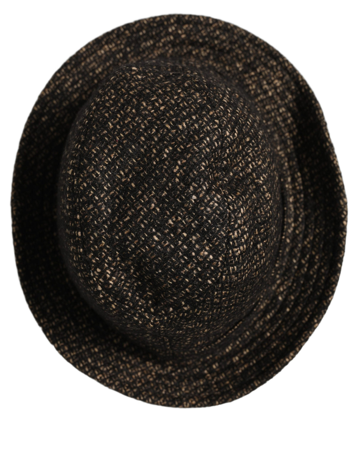 Dolce & Gabbana Gray Melange Tweed Fedora Hat - Timeless Luxury