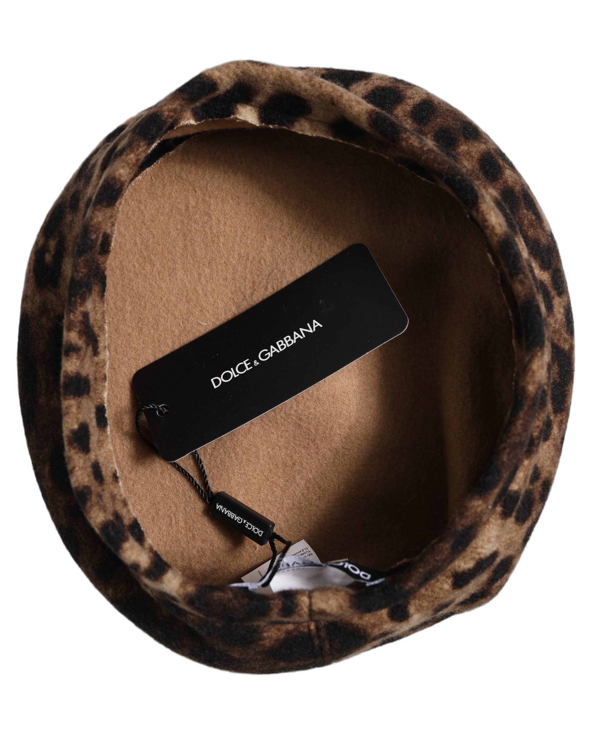Dolce & Gabbana Brown Leopard Beret Hat - Exquisite Luxury Accessory