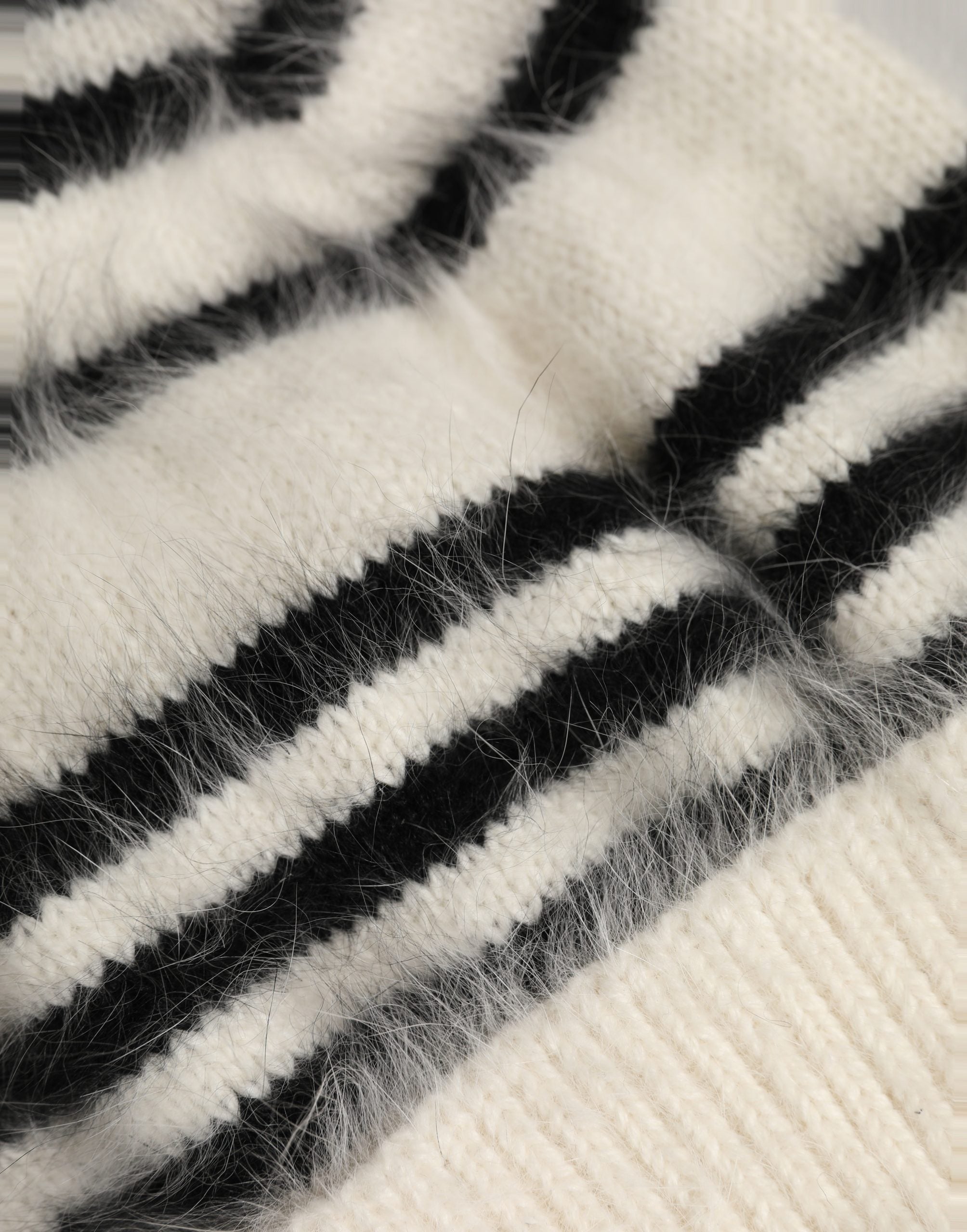 Dolce & Gabbana Striped Angora Knitted Beanie - Timeless Luxury