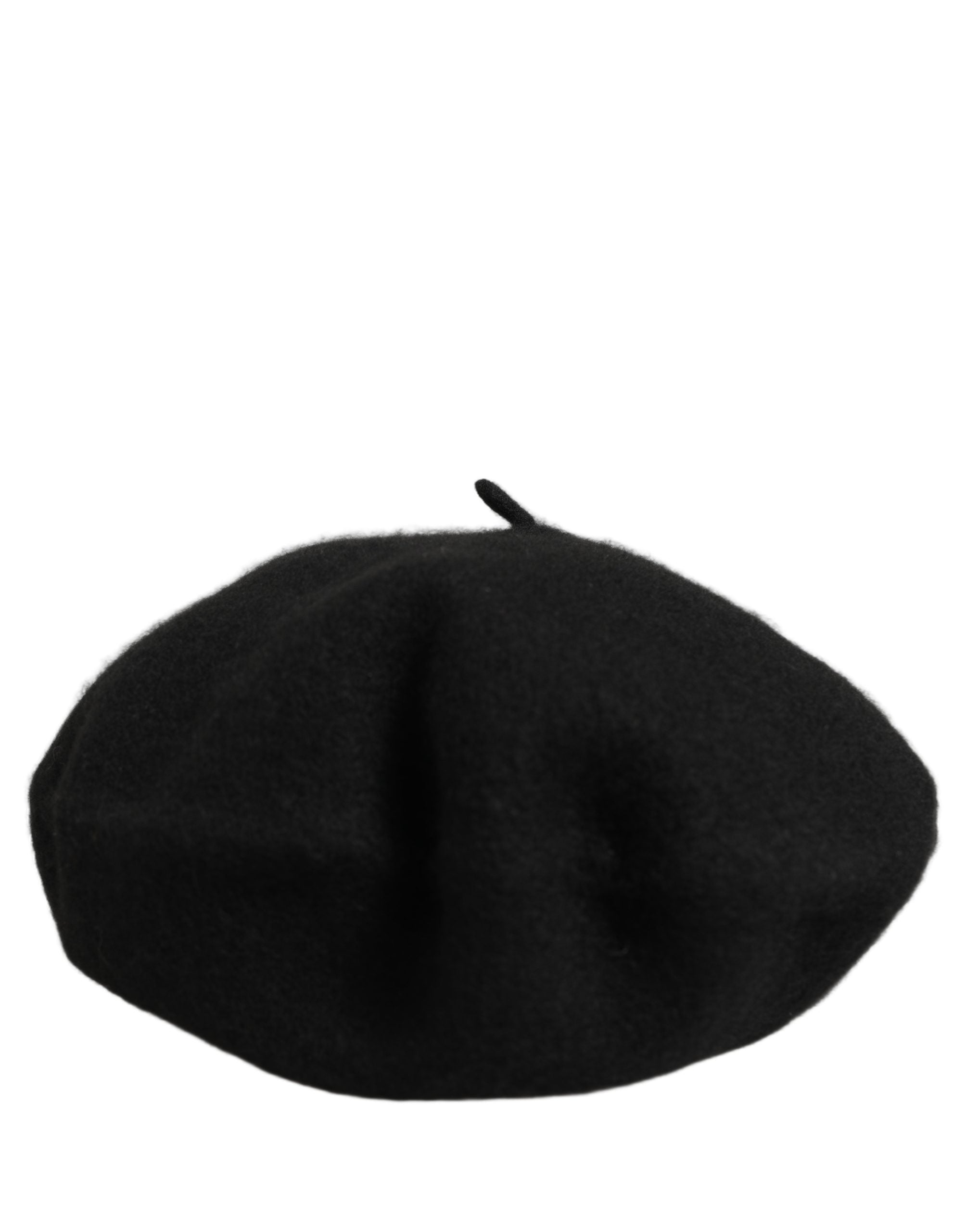 Dolce & Gabbana Black Wool Beret Capello Hat - Timeless Elegance