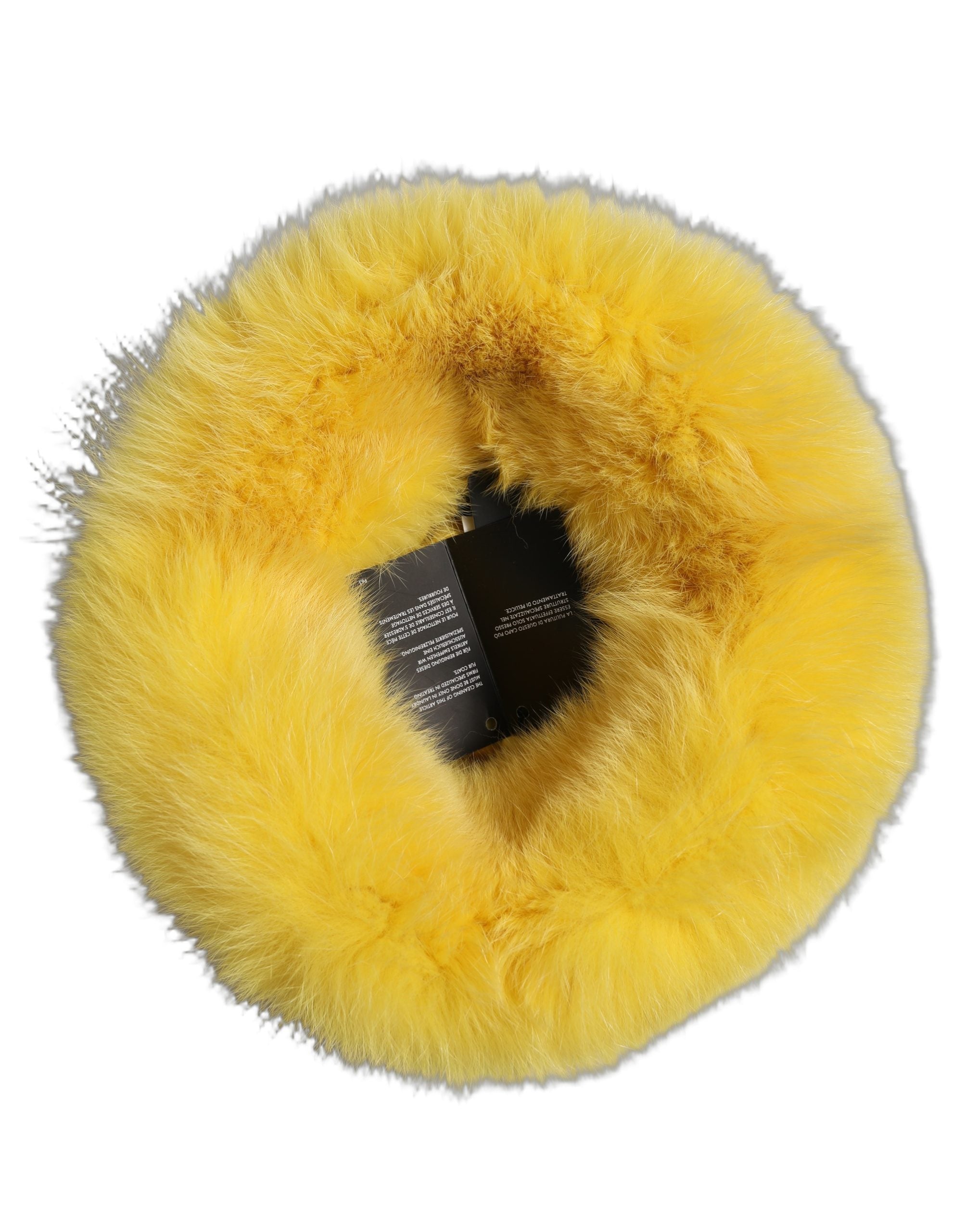 Dolce & Gabbana Yellow Fox Fur Bucket Hat - Exquisite Luxury