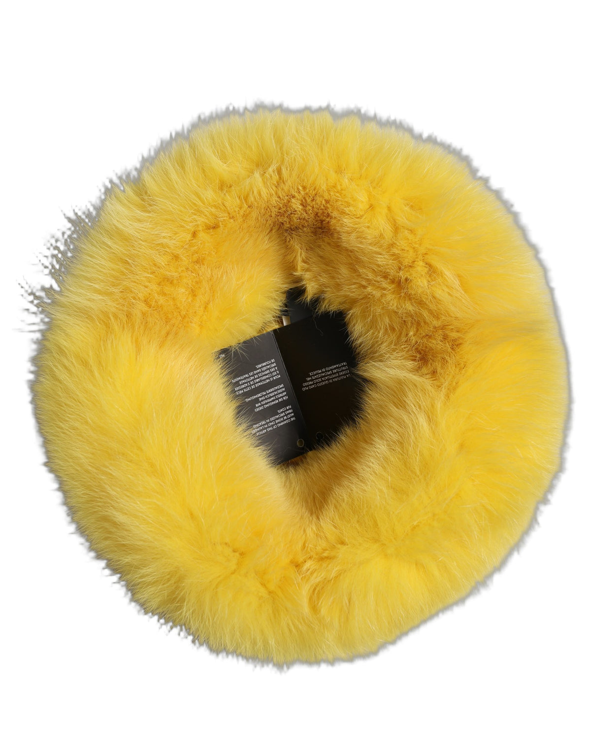 Dolce & Gabbana Yellow Fox Fur Bucket Hat - Luxury Accessory