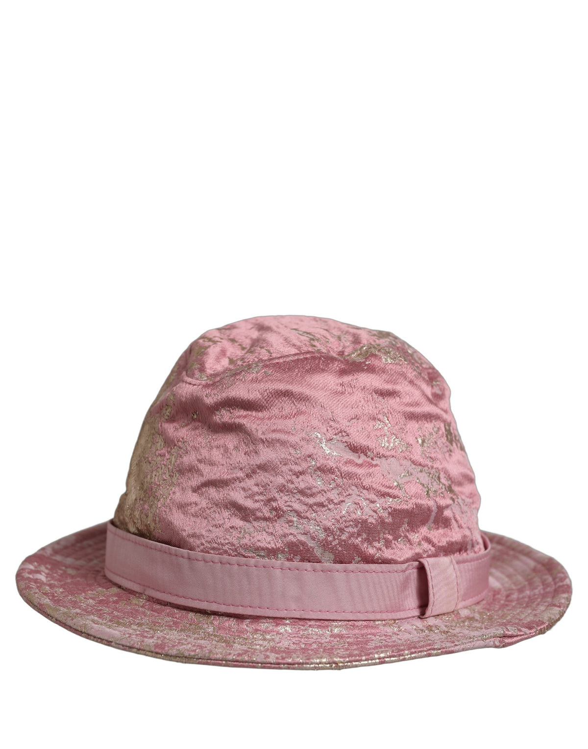 Dolce & Gabbana Pink Metallic Jacquard Bucket Hat for Luxury