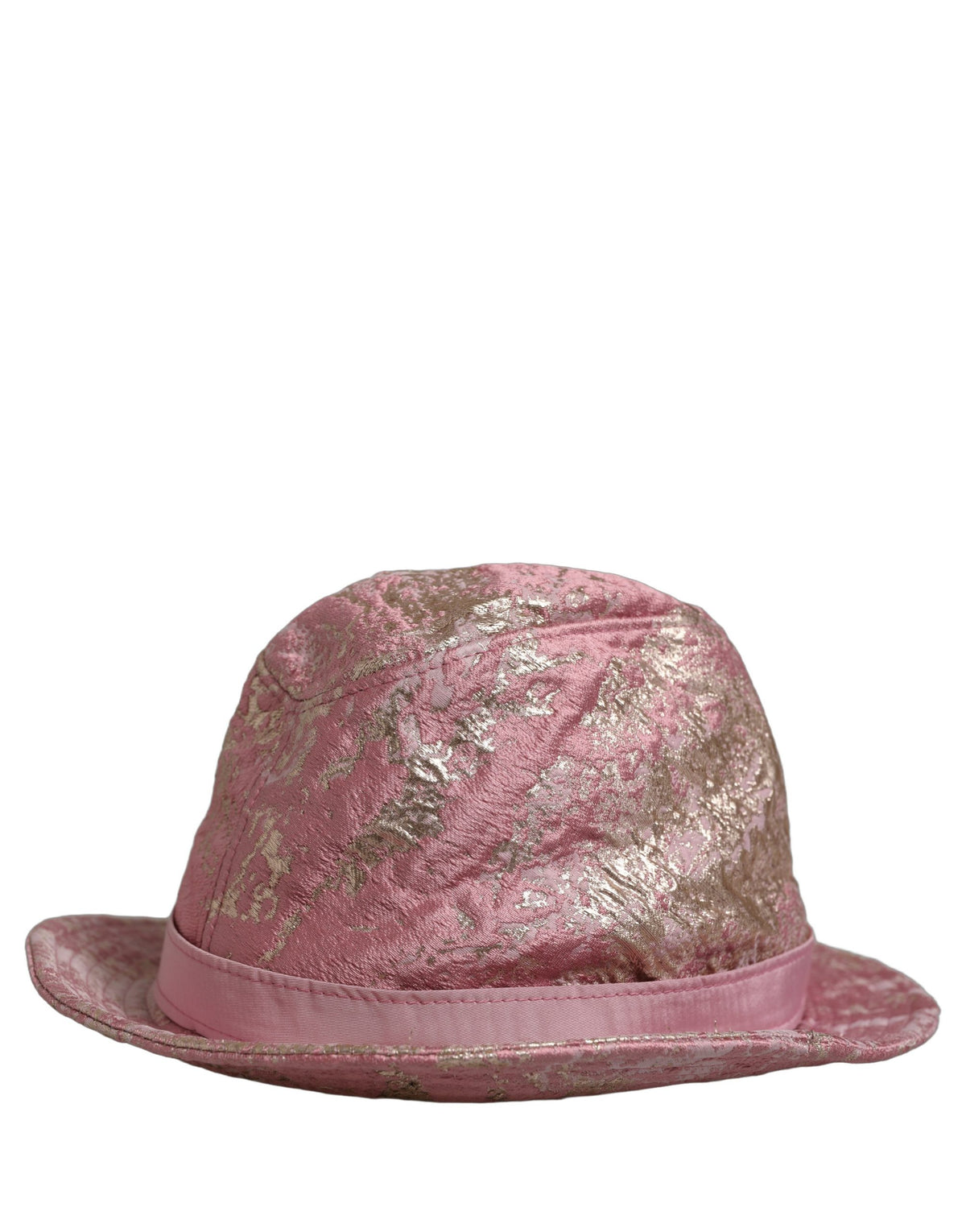 Dolce & Gabbana Pink Metallic Jacquard Bucket Hat for Luxury