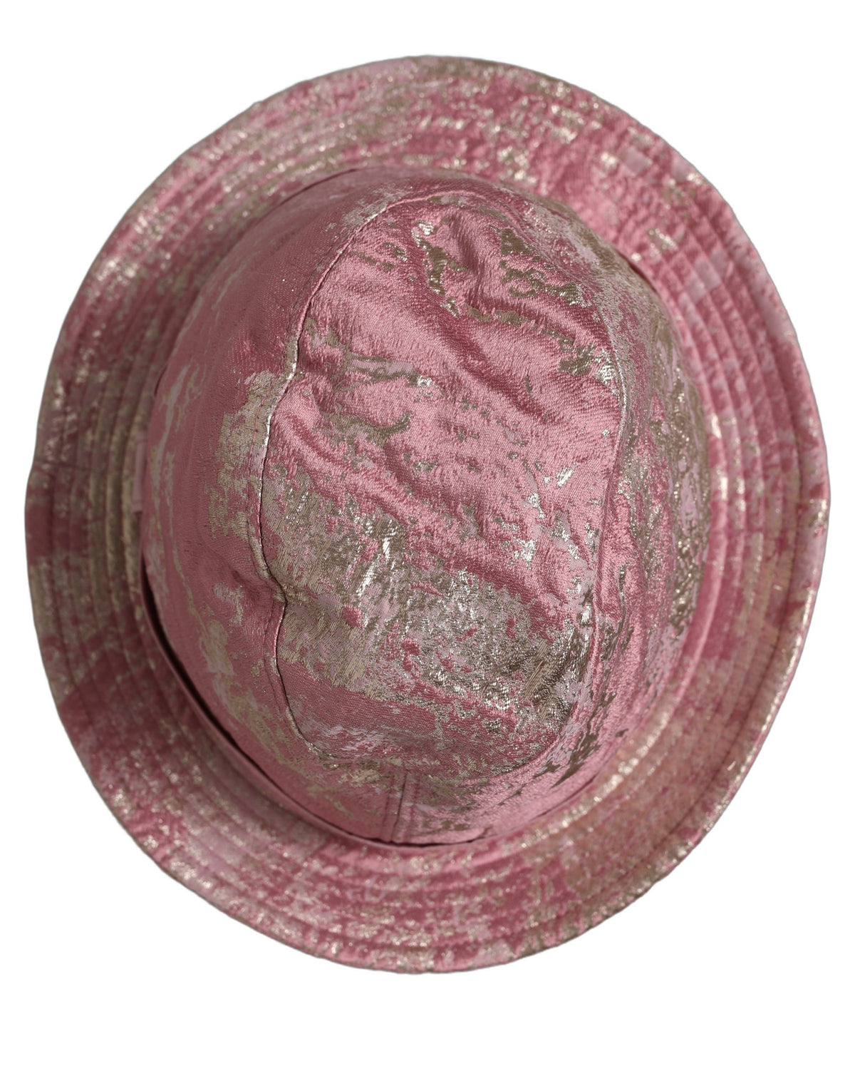 Dolce & Gabbana Pink Metallic Jacquard Bucket Hat for Luxury