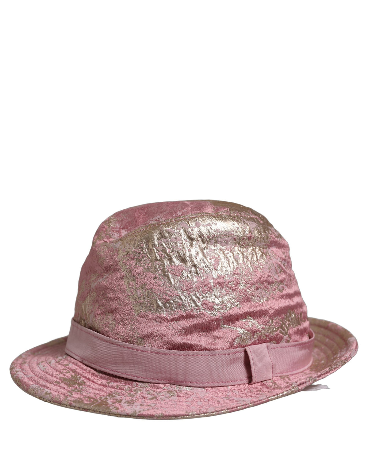 Dolce & Gabbana Pink Metallic Jacquard Bucket Hat - Luxe Elegance