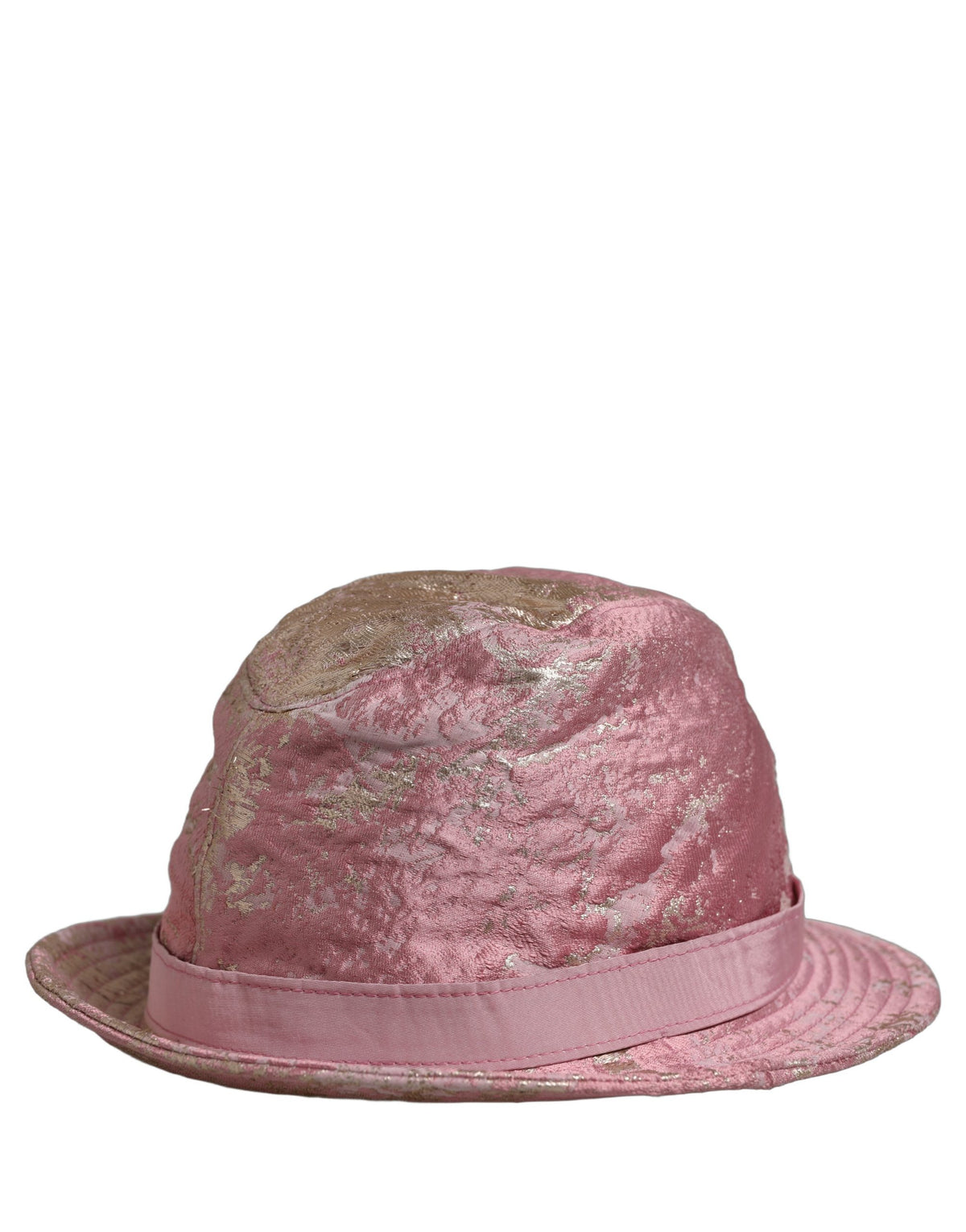 Dolce & Gabbana Pink Metallic Jacquard Bucket Hat - Luxury Accessory