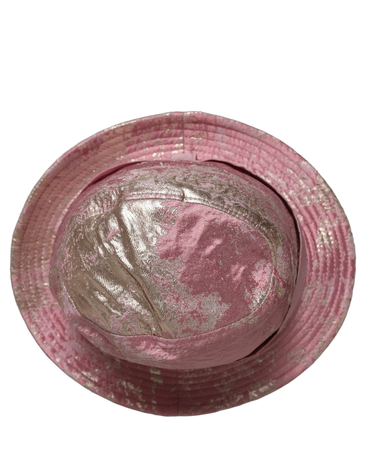 Dolce & Gabbana Pink Metallic Jacquard Bucket Hat - Luxury Accessory