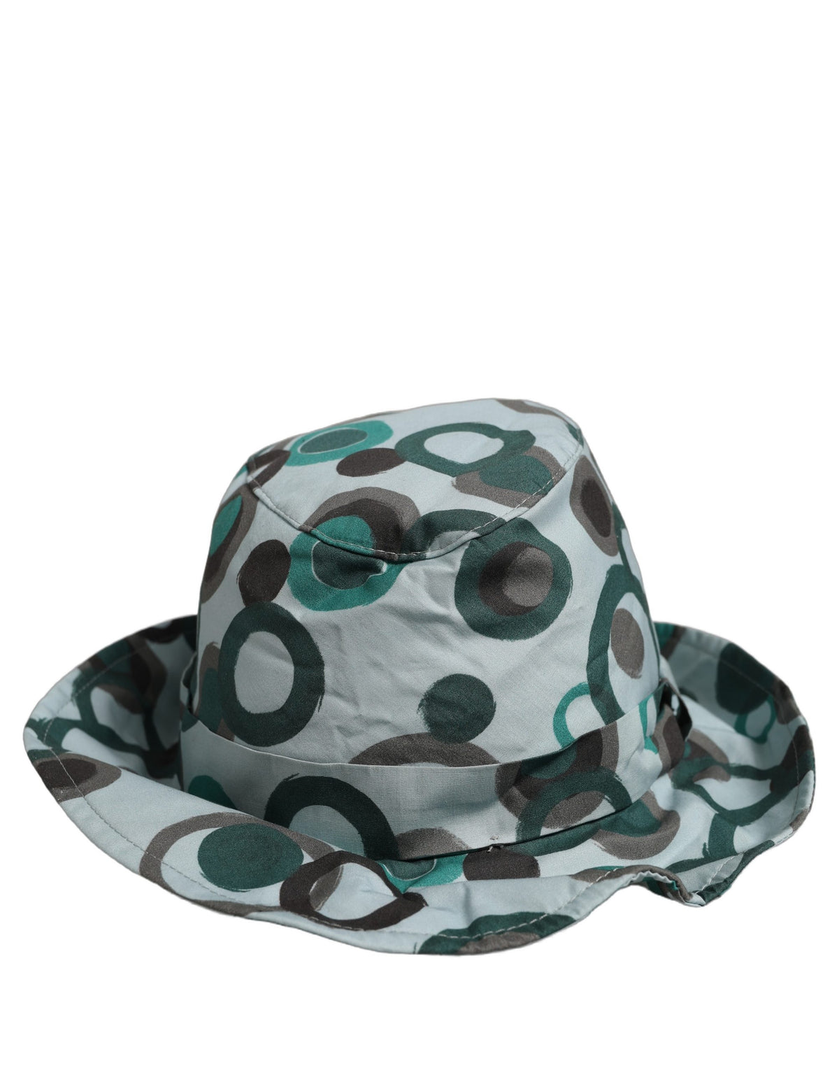 Dolce & Gabbana Teal Cotton Polka Dot Bucket Hat - Luxury Elegance