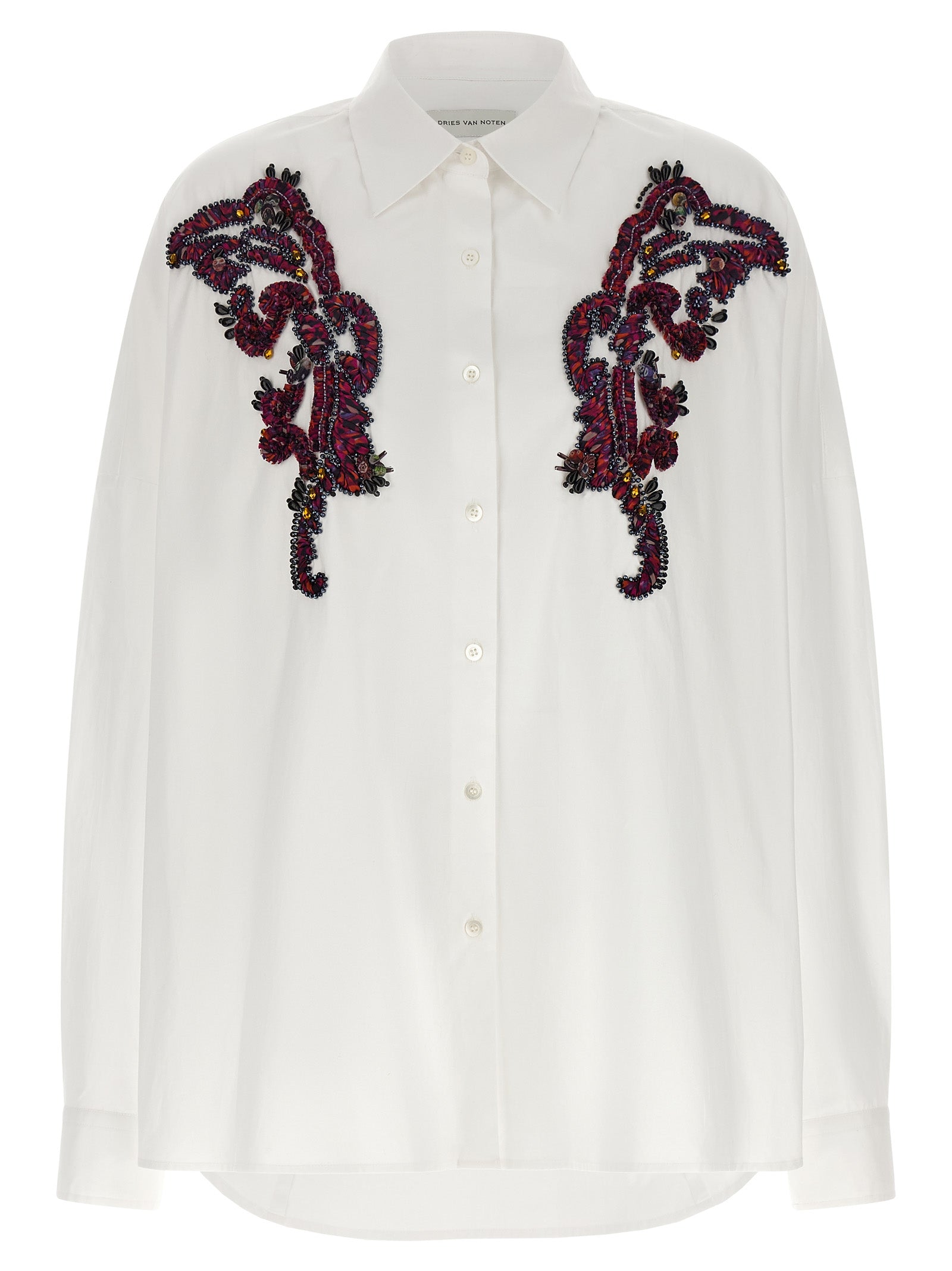 Dries Van Noten White Cotton Blouse - Timeless Elegance in Luxury
