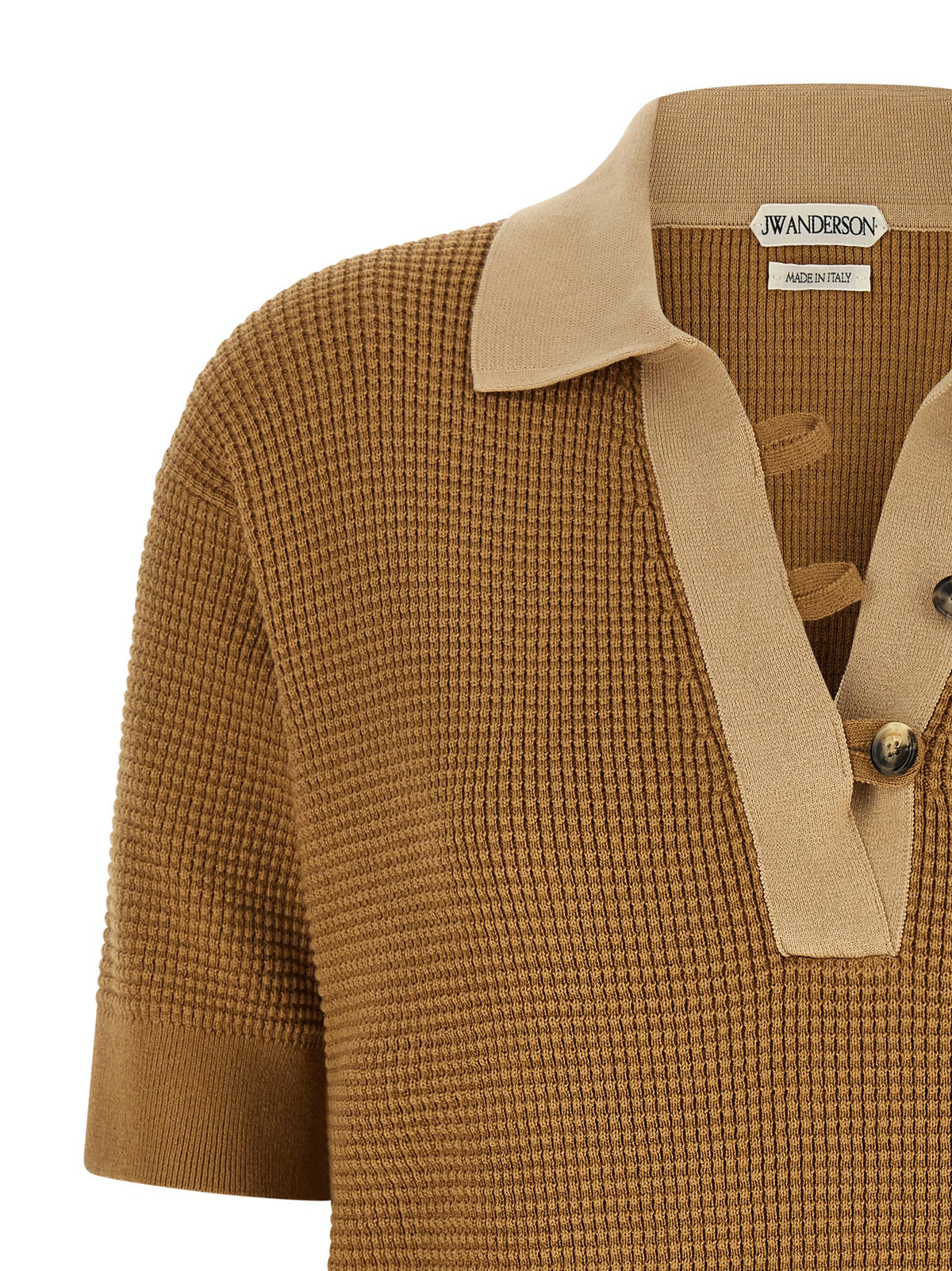 J.W.Anderson Beige Cotton Polo Shirt - Timeless Luxury Redefined