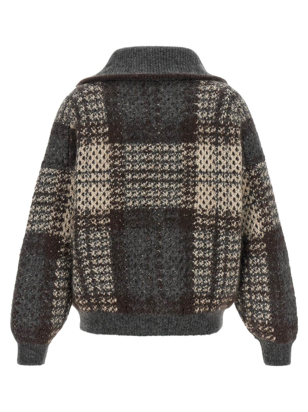 Brunello Cucinelli Gray Fabric Cardigan – Timeless Luxury Knitwear