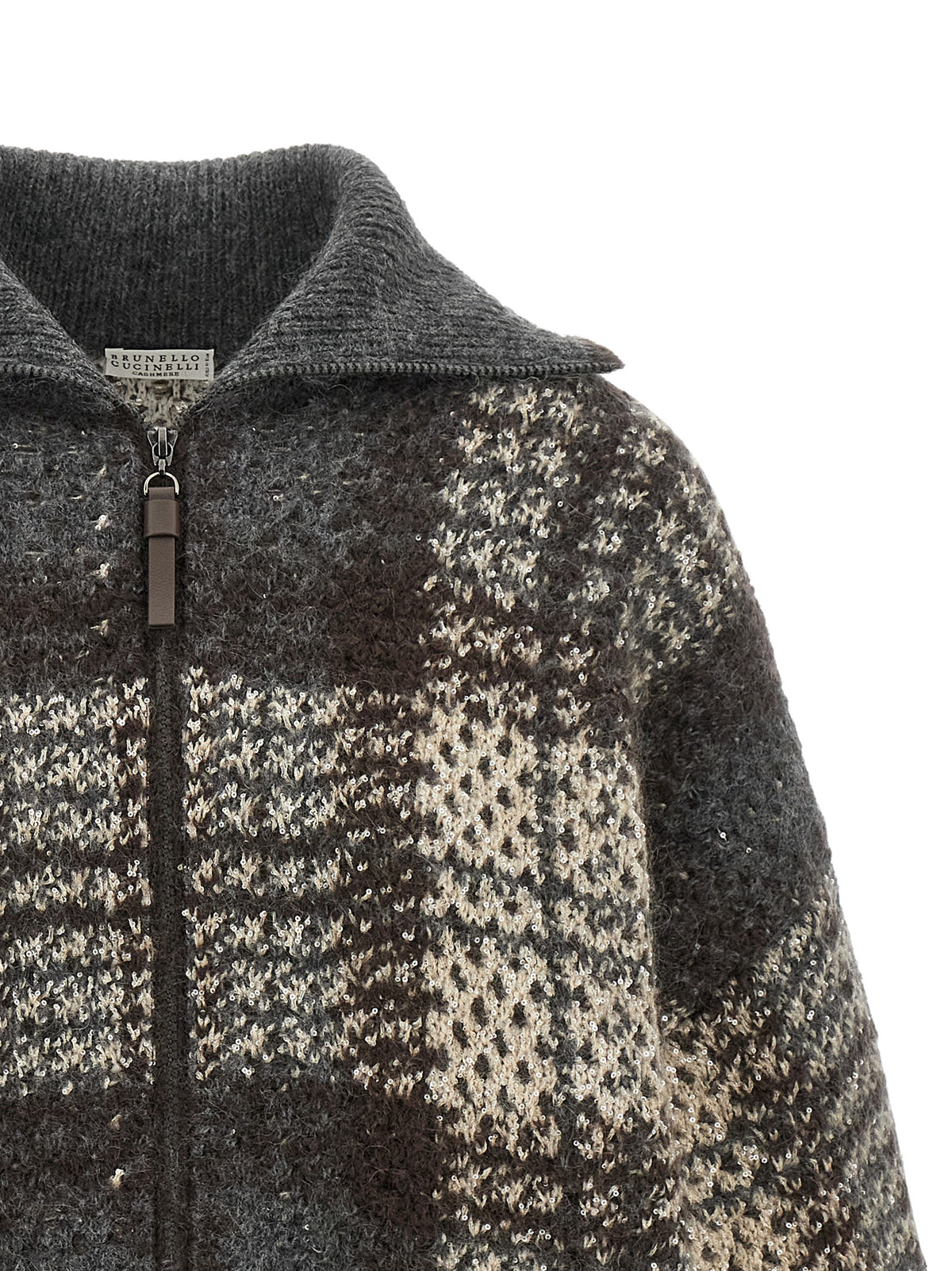 Brunello Cucinelli Gray Fabric Cardigan – Timeless Luxury Knitwear