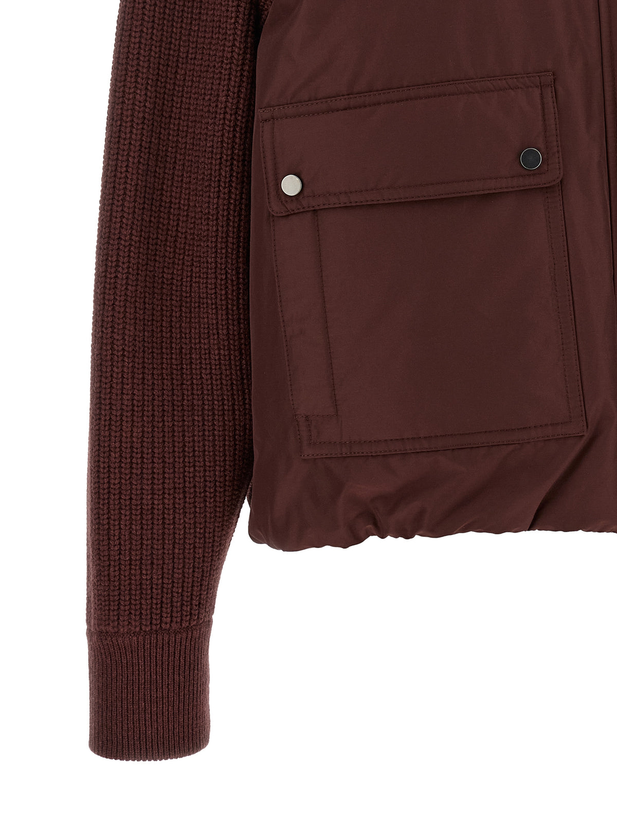Elevate your wardrobe with the Brunello Cucinelli Bordeaux Cotton Bomber, a masterpiece of luxurious craftsmanship and refined materials, perfect for the discerning individual.