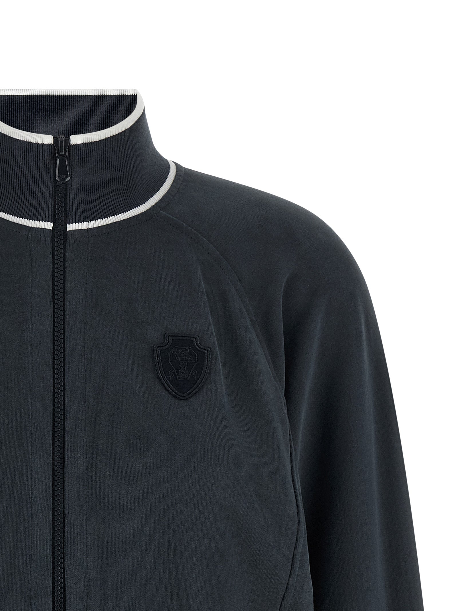 Brunello Cucinelli Blue Cotton Sweatshirt - Elevate Your Elegance