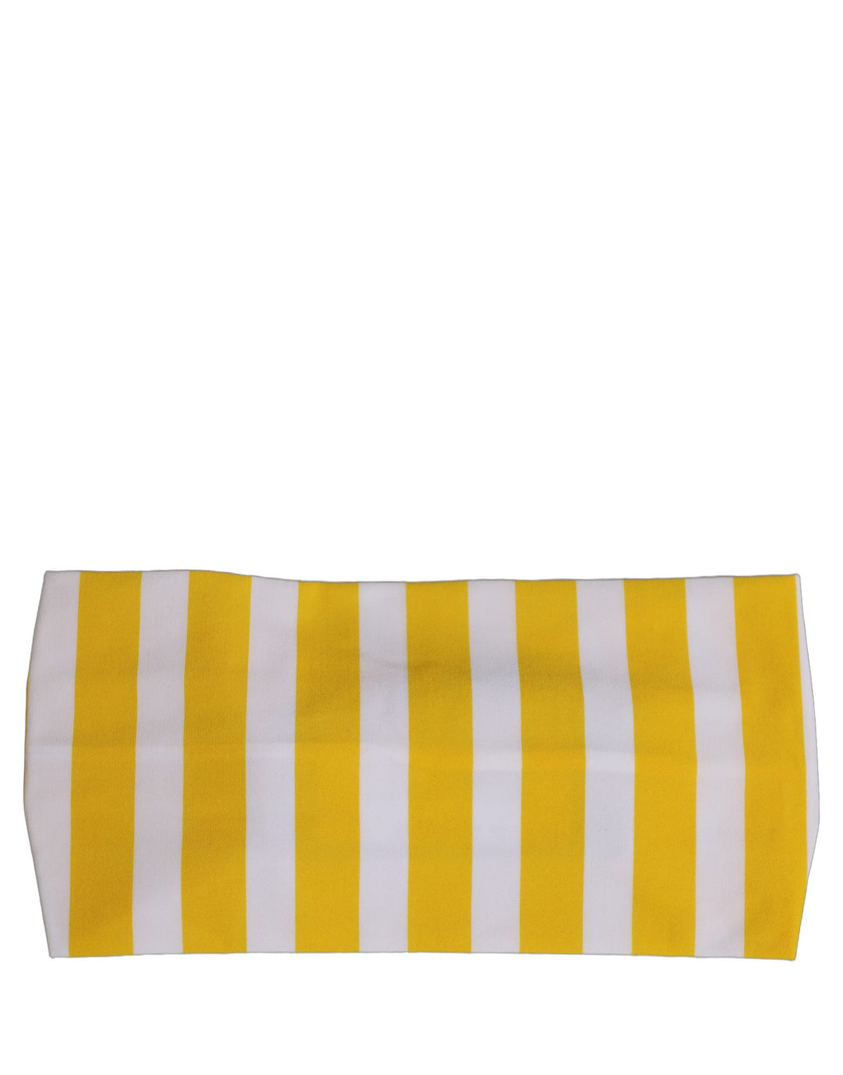 Dolce & Gabbana Yellow White Stripes Head Wrap - Timeless Luxury