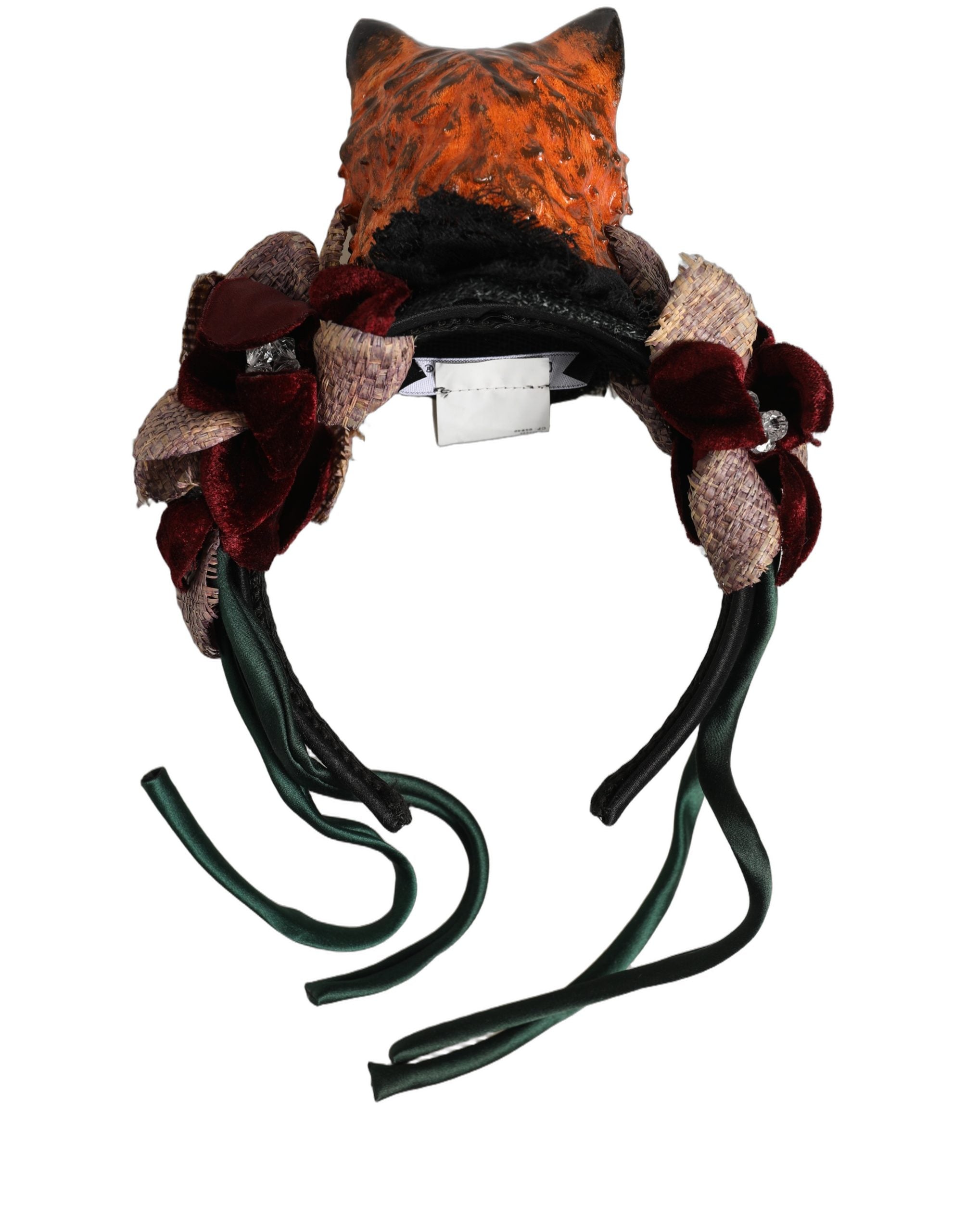 Dolce & Gabbana Silk Bengal Cat Headband - Exquisite Luxury Accessory