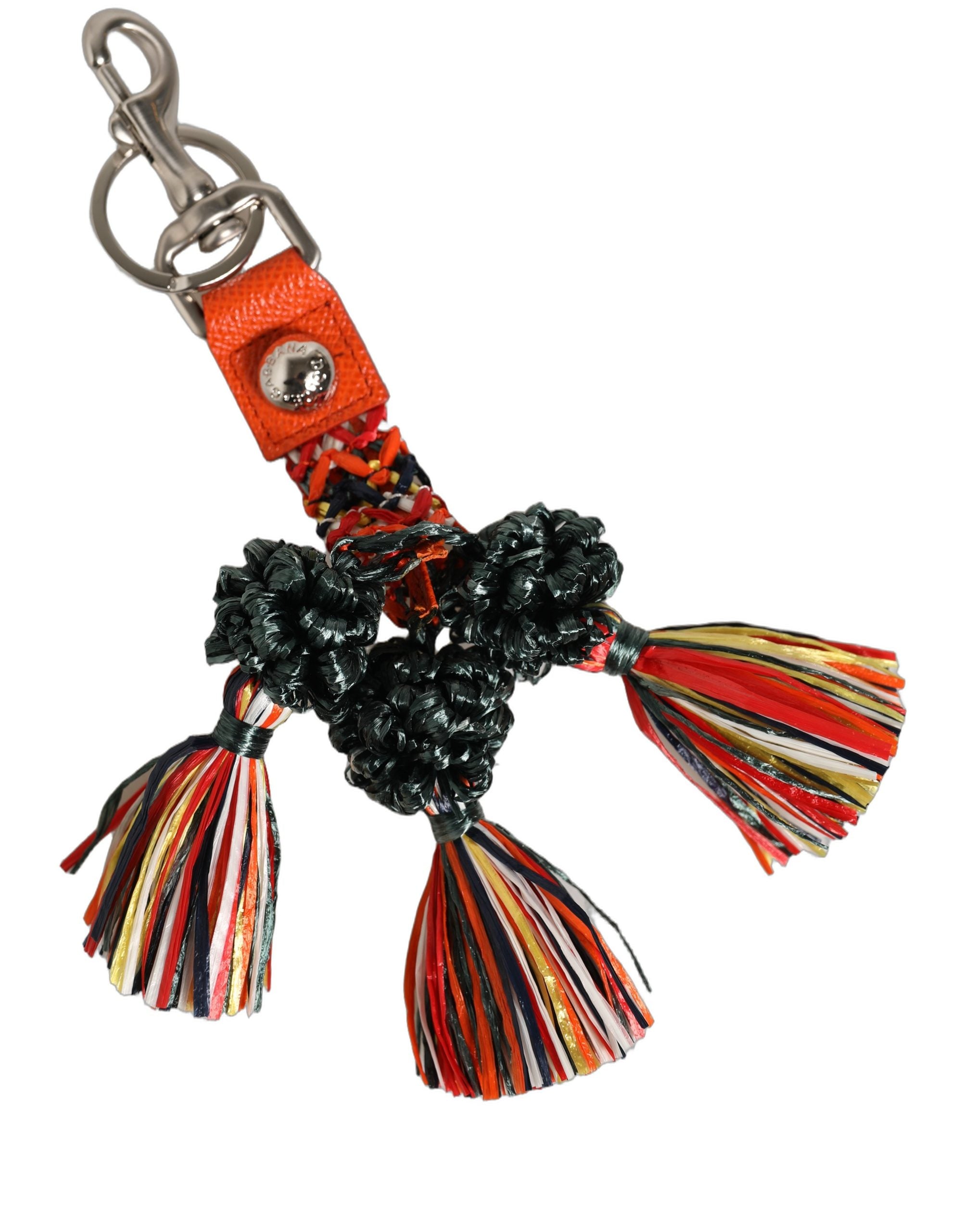Dolce & Gabbana Raffia Leather Keyring - Luxurious Italian Craftsmanship