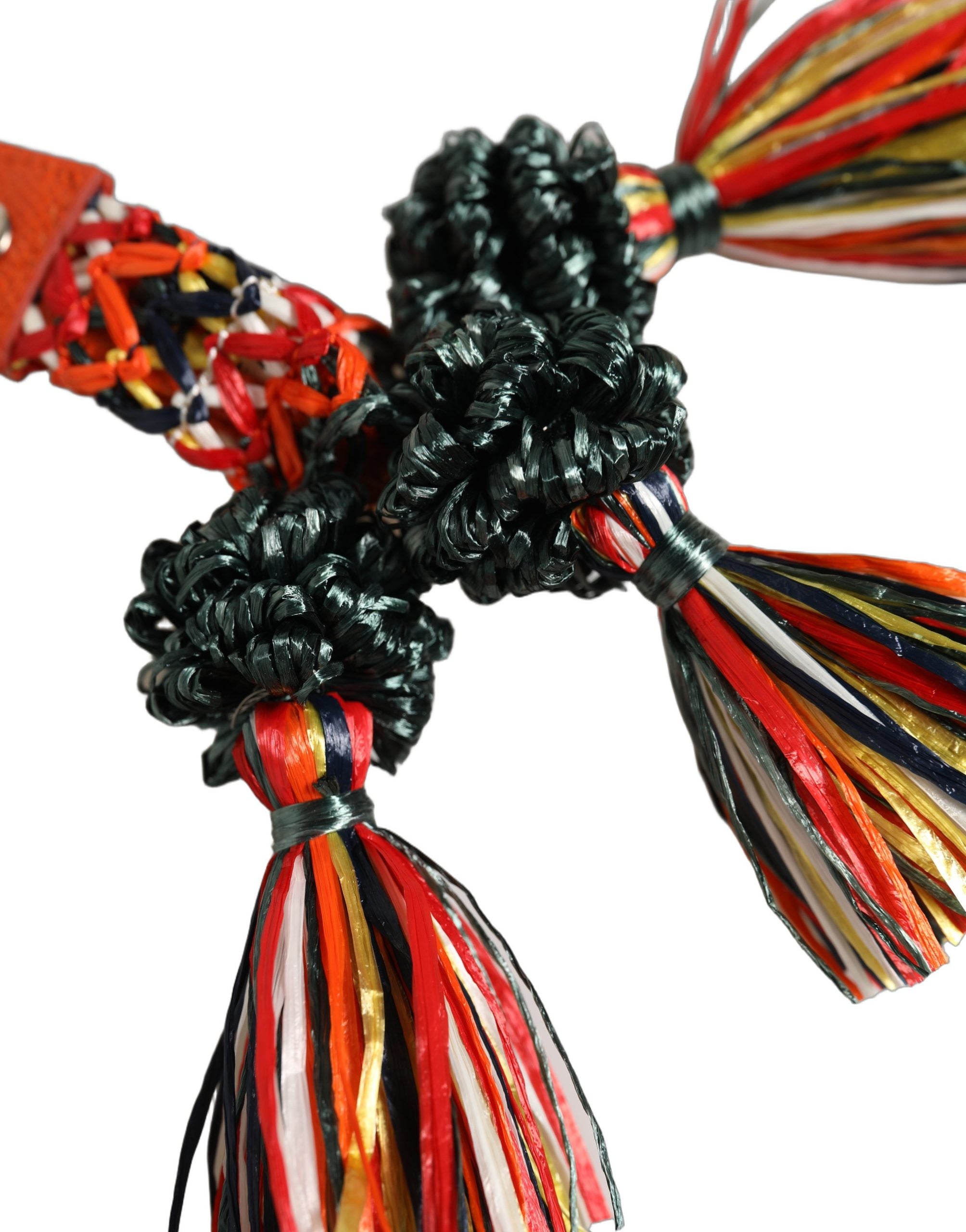 Dolce & Gabbana Raffia Leather Keyring - Luxurious Italian Craftsmanship