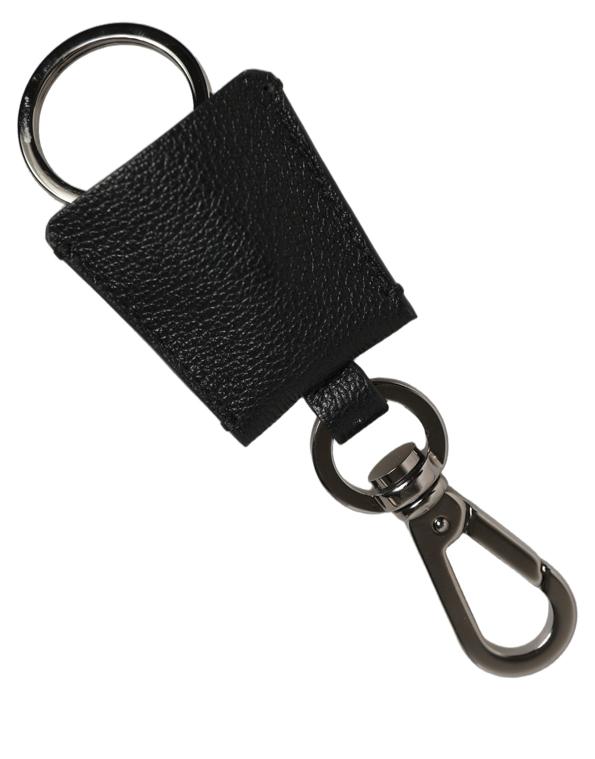 Dolce & Gabbana Dauphine Leather Keyring - Timeless Luxury Accessory