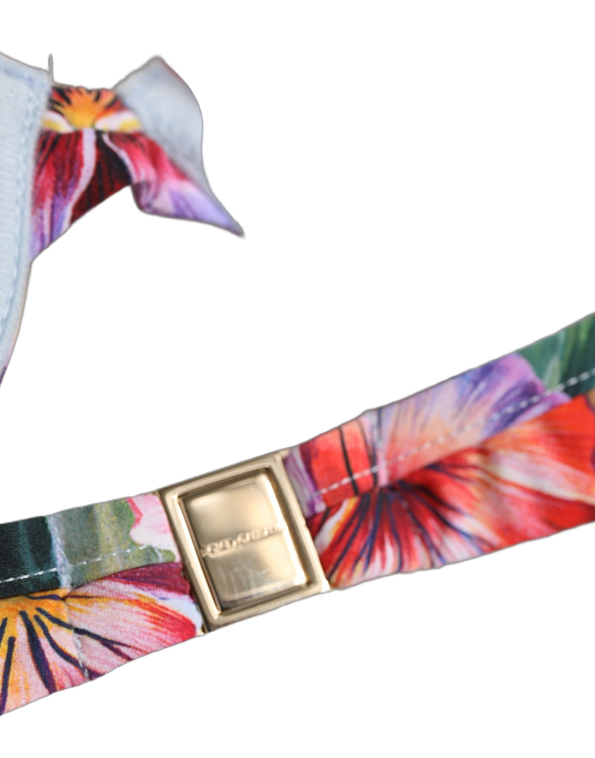 Dolce & Gabbana Multicolor Floral Print Bikini Top - Luxurious Elegance