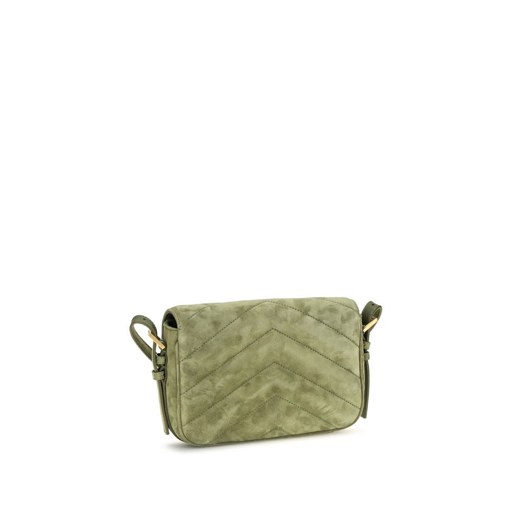 Saint Laurent Bicolor Suede Leather Shoulder Bag - Timeless Luxury