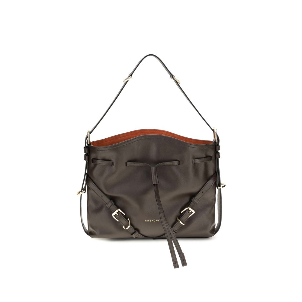 Indulge in the Givenchy Brown Calf Leather Bos Taurus Bucket Bag, a symbol of sophistication and craftsmanship, perfect for elevating any ensemble with timeless elegance.