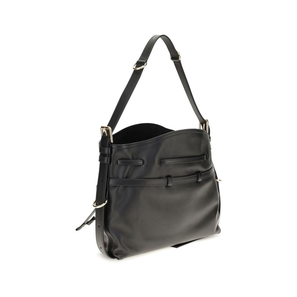 Discover the Givenchy Black Calf Leather Bos Taurus Bucket Bag, a symbol of modern sophistication, expertly crafted from glossy calfskin for timeless elegance.