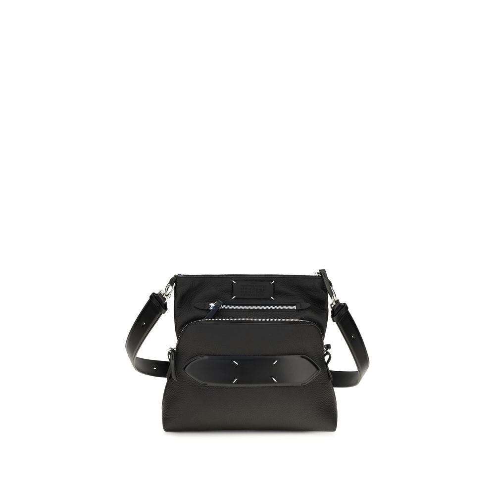 Discover the Maison Margiela Black Lamb Ovis Aries Aries Shoulder Bag, a masterpiece of Italian craftsmanship in luxurious lamb leather, embodying timeless elegance and sophistication.