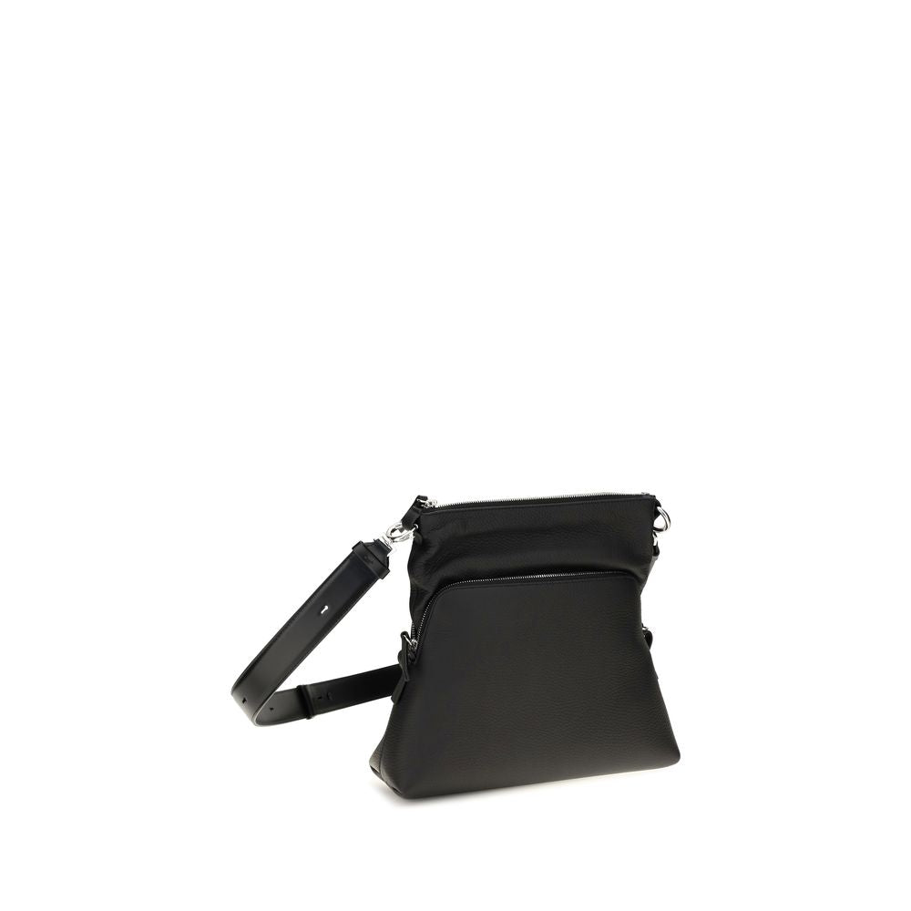 Elevate your style with the Maison Margiela Black Lamb Ovis Aries Shoulder Bag, a masterpiece of Italian craftsmanship from the iconic 5AC line, embodying modern luxury and timeless elegance.