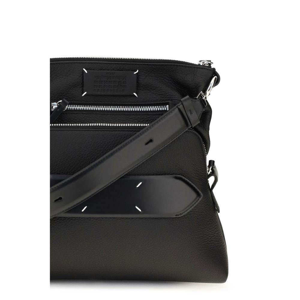 Experience the allure of the Maison Margiela Black Lamb Ovis Aries Aries Shoulder Bag, a masterpiece of Italian craftsmanship that embodies modern luxury and timeless elegance.