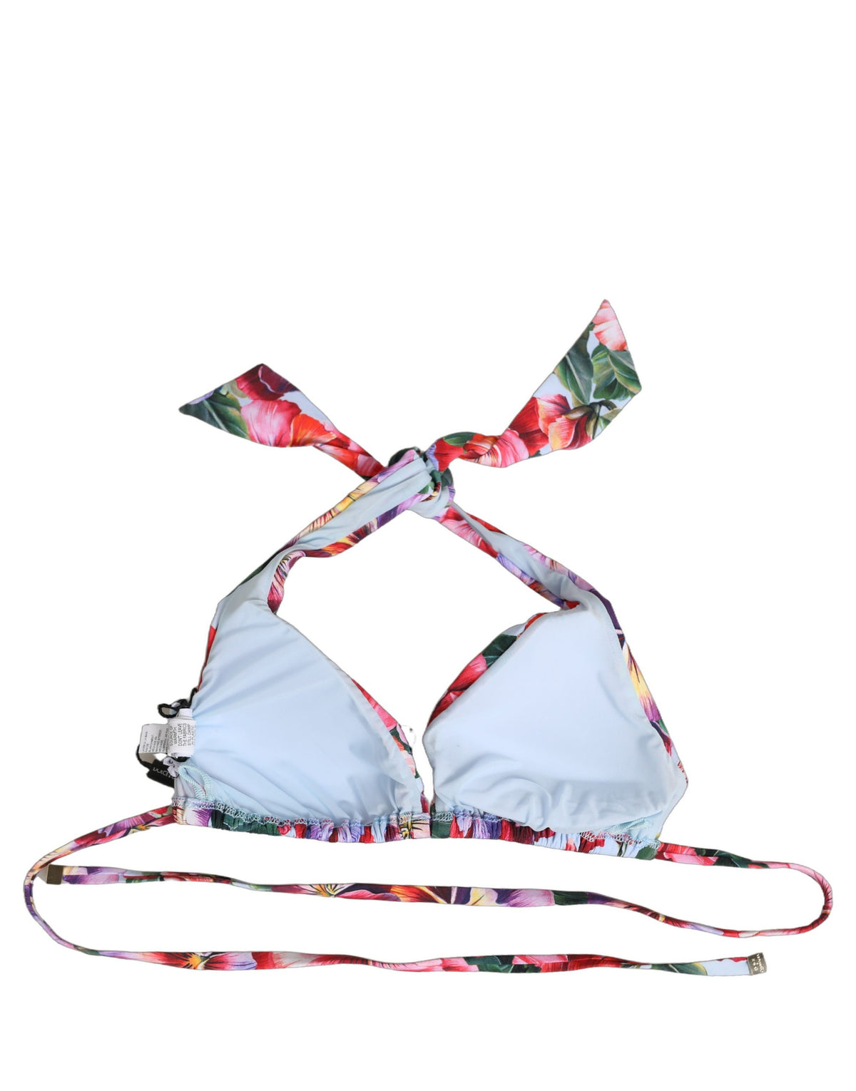 Dolce & Gabbana Floral Triangle Bikini Top - Luxury Swimwear