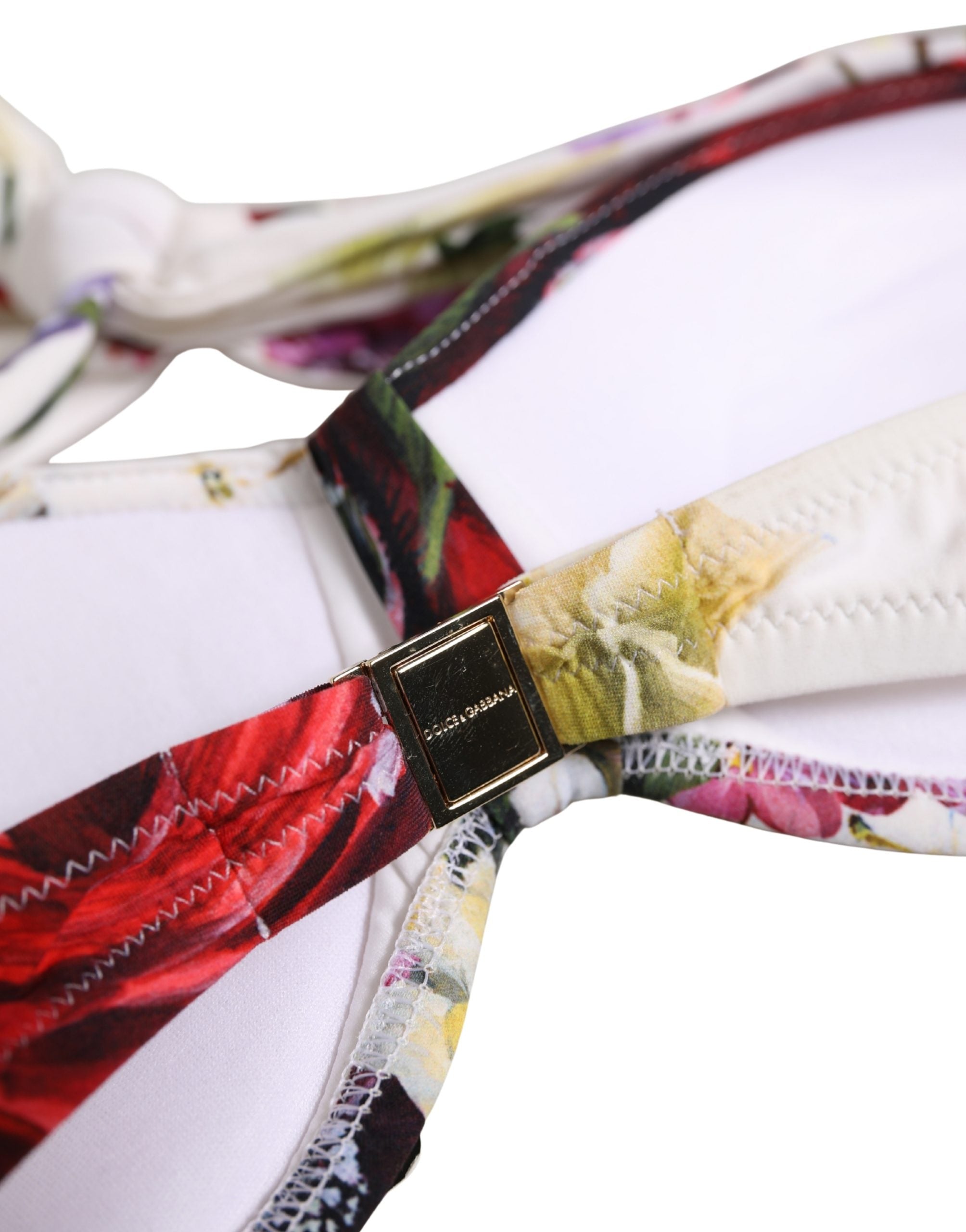 Dolce & Gabbana Floral Print Bikini Top - Luxury Swimwear