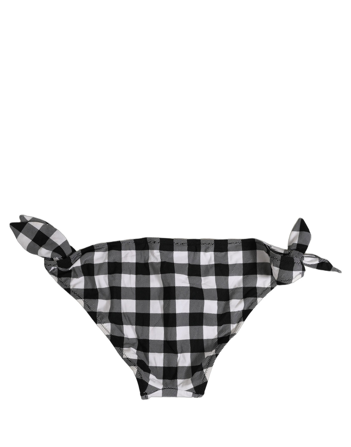 Dolce & Gabbana Black White Checkered Bikini Bottom - Luxury Swimwear