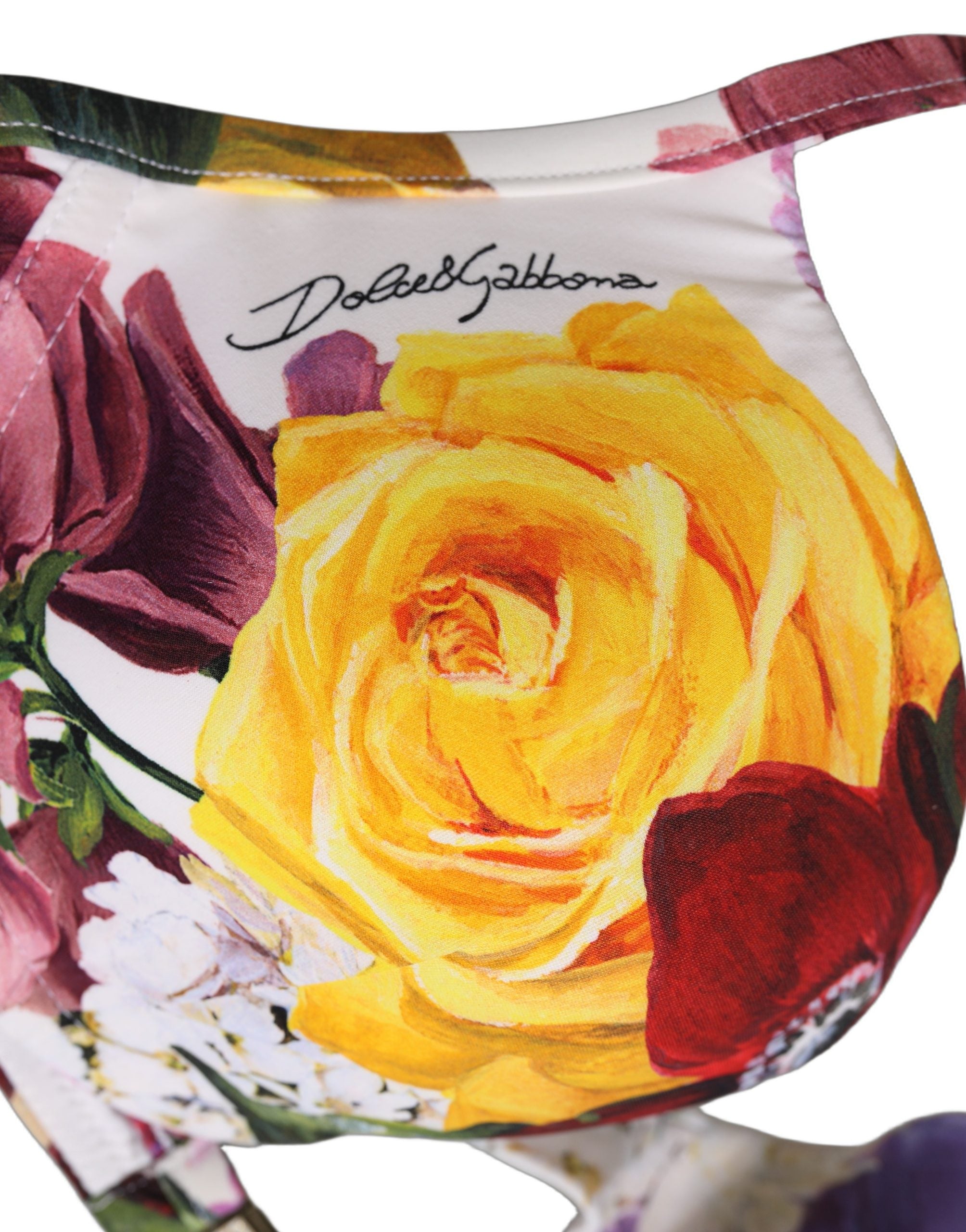 Dolce & Gabbana Floral Print Bikini Top - Luxury Swimwear