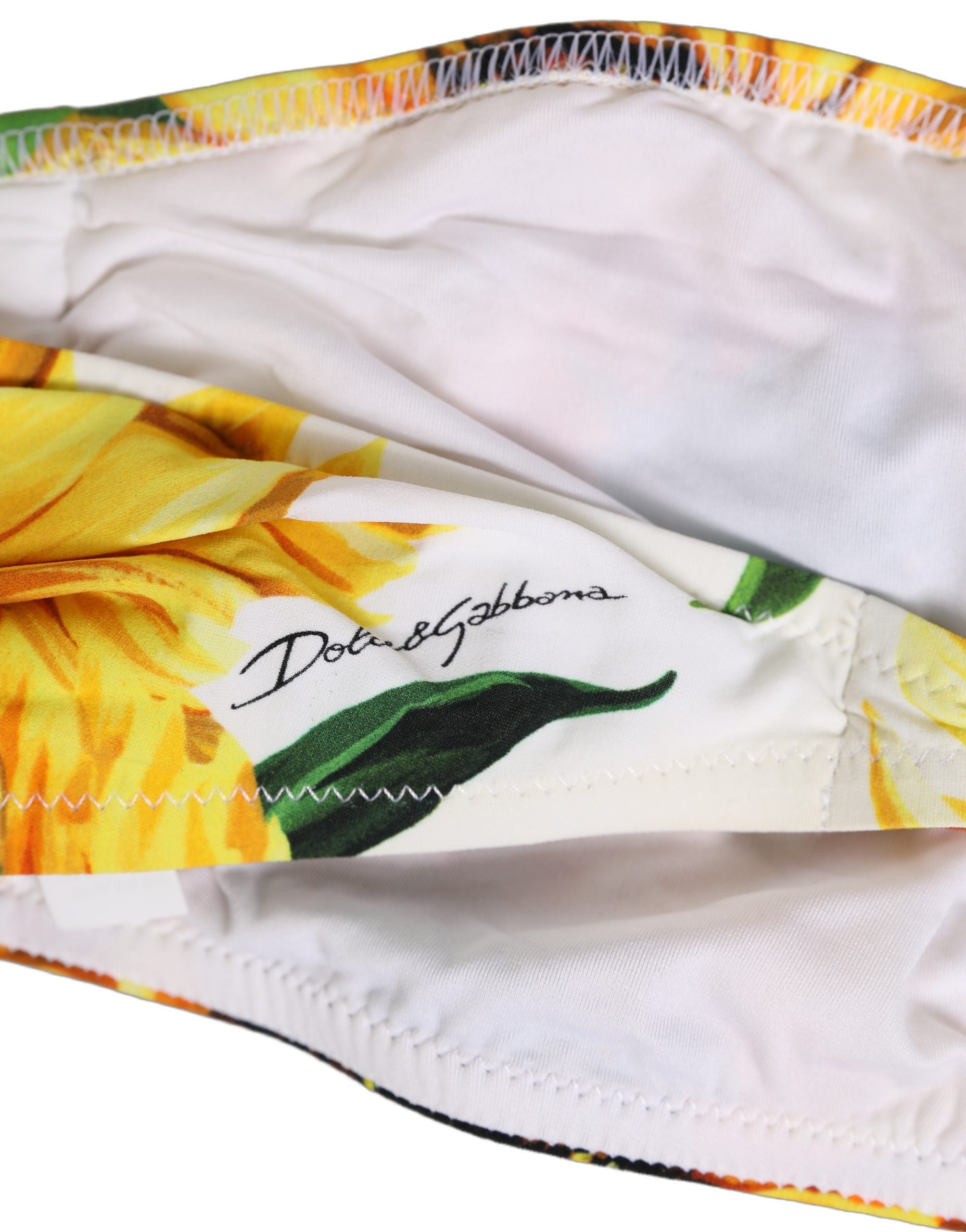 Dolce & Gabbana Bandeau Bikini Top - Luxe Sunflower Elegance