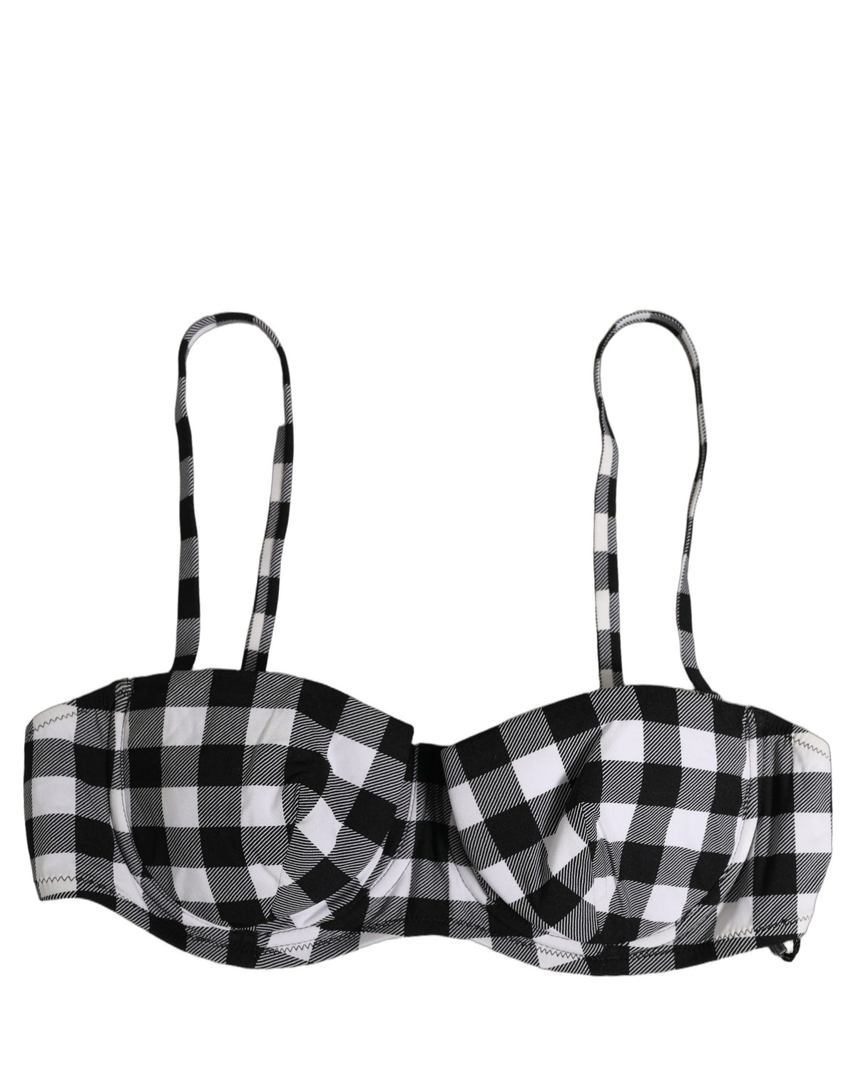 Dolce & Gabbana Gingham Check Underwire Bikini Top for Luxury