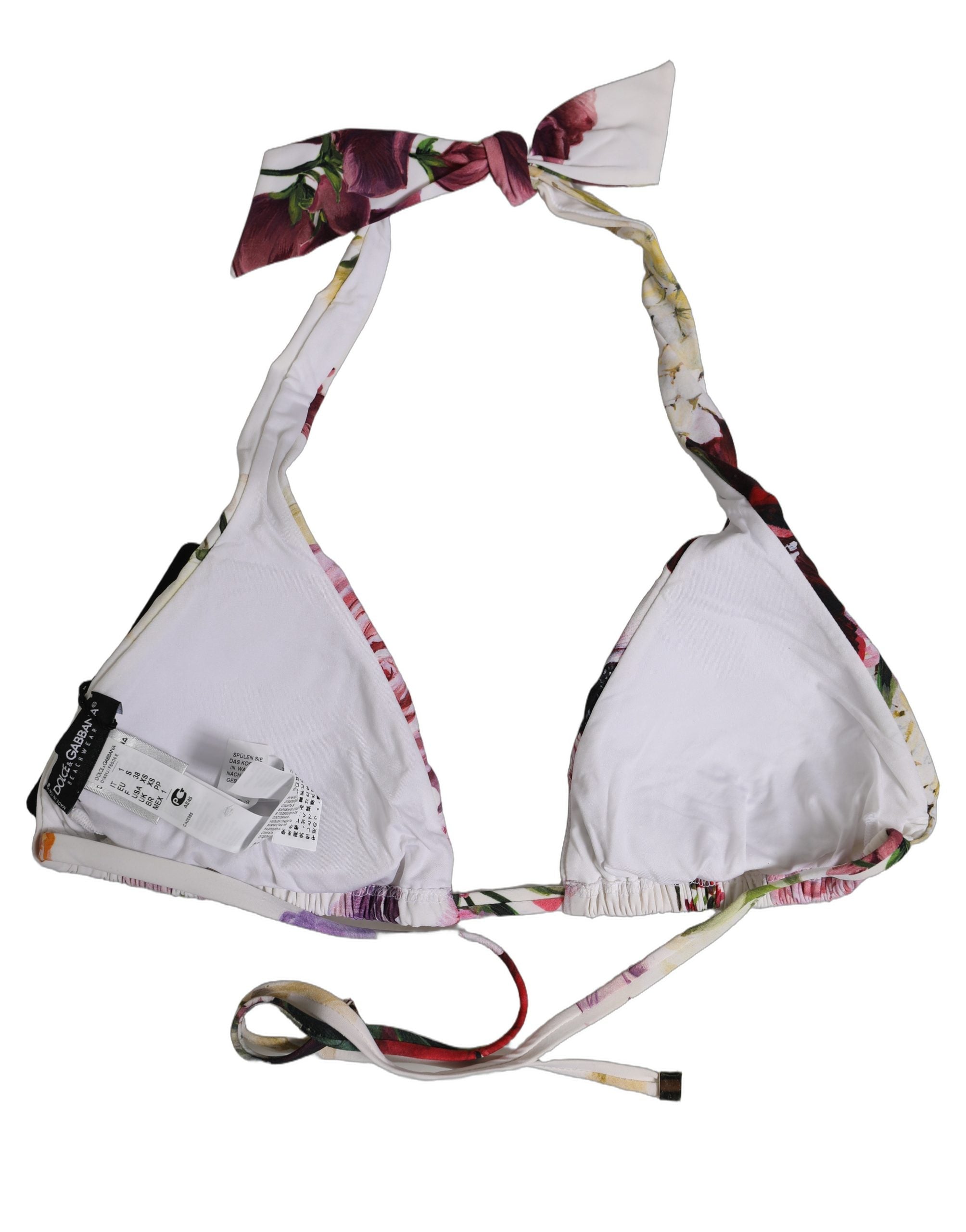 Dolce & Gabbana Triangle Bikini Top - Exquisite Floral Elegance
