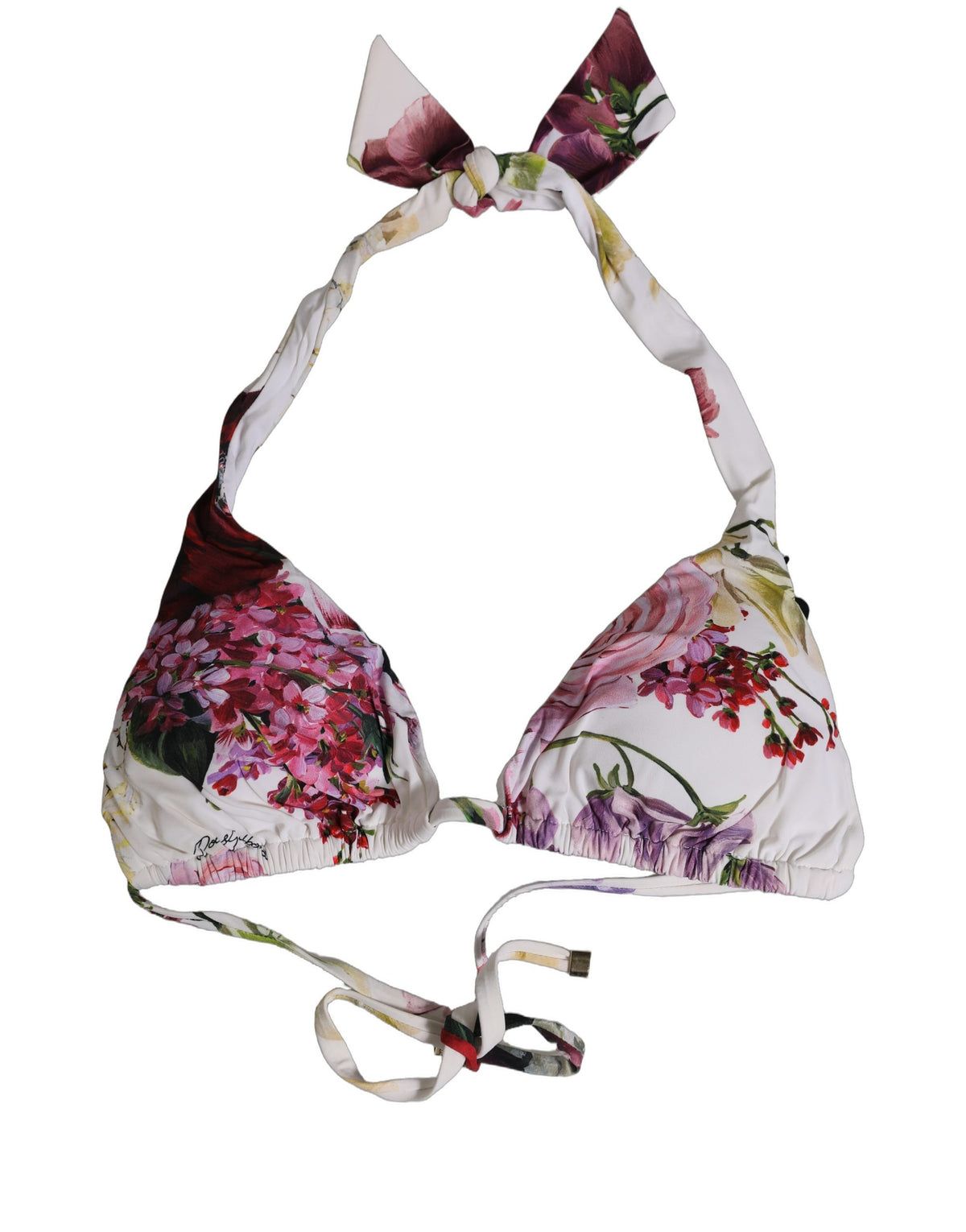 Dolce & Gabbana Floral Triangle Bikini Top - Exquisite Luxury Swimwear